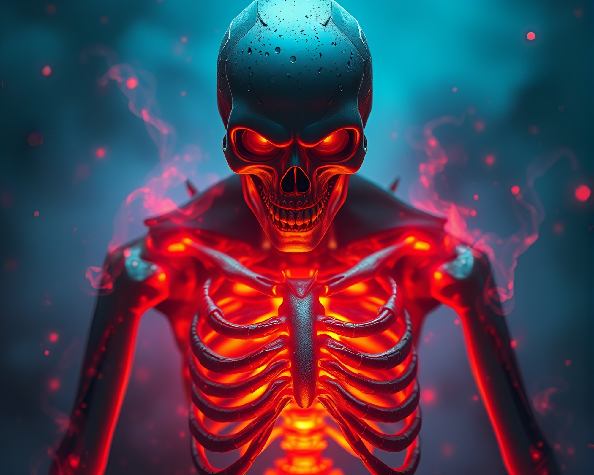 Sorcery Aura Exoskeleton Suit Extreme Close-Up – free AI stock image