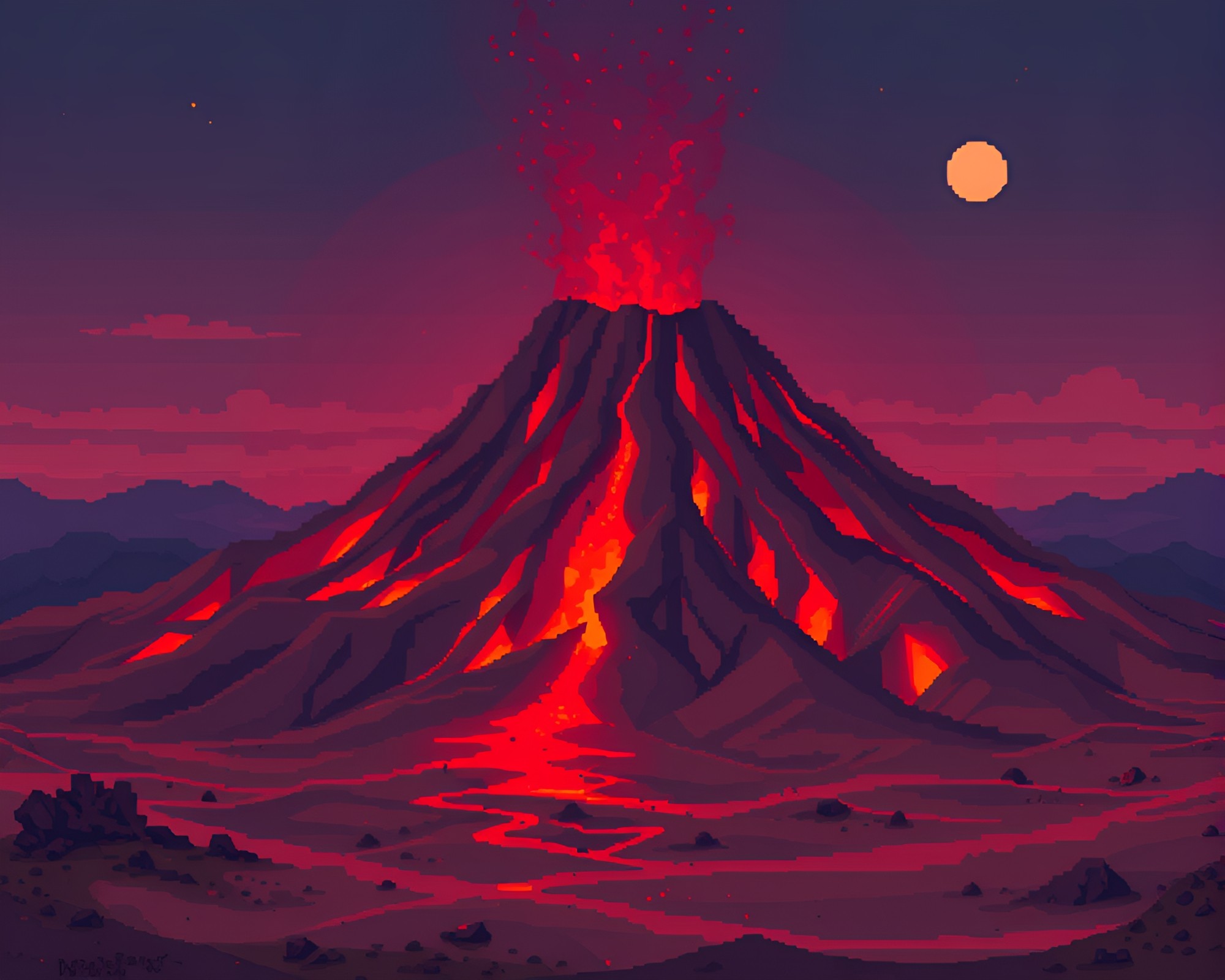 Desert Fabric Folds Illuminated by Volcano-Red Glow – free AI stock image