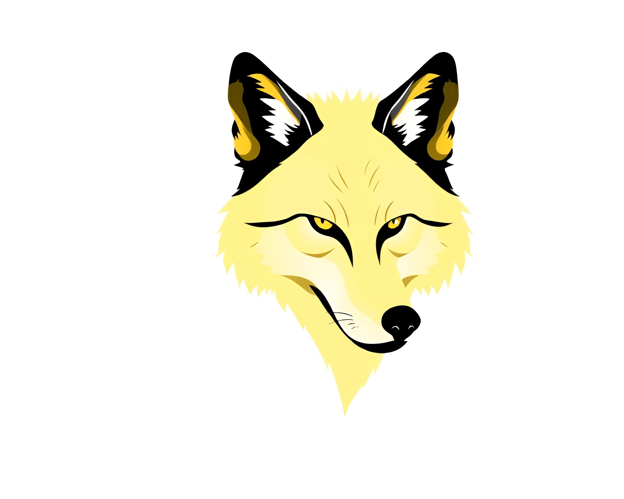 Ethereal Werewolf Encounter in Lemon-Zing Minimalist Landscape – free AI stock image