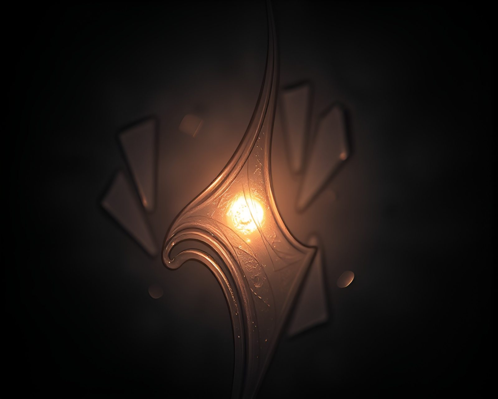 Surreal art piece featuring intricate Murano glass under low-key lighting