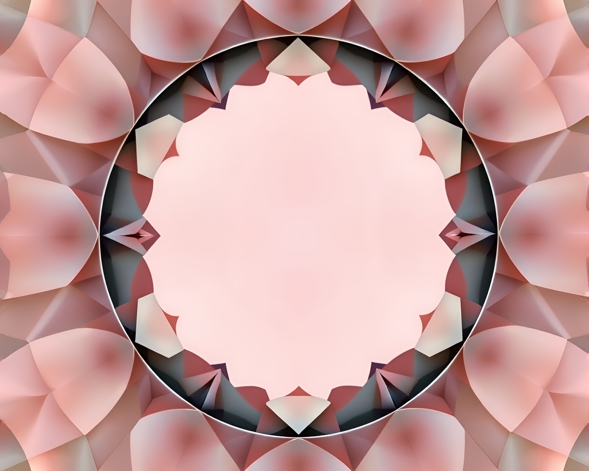 M.C. Escher Inspired Circular Tessellation in Soft Pastels – free AI stock image