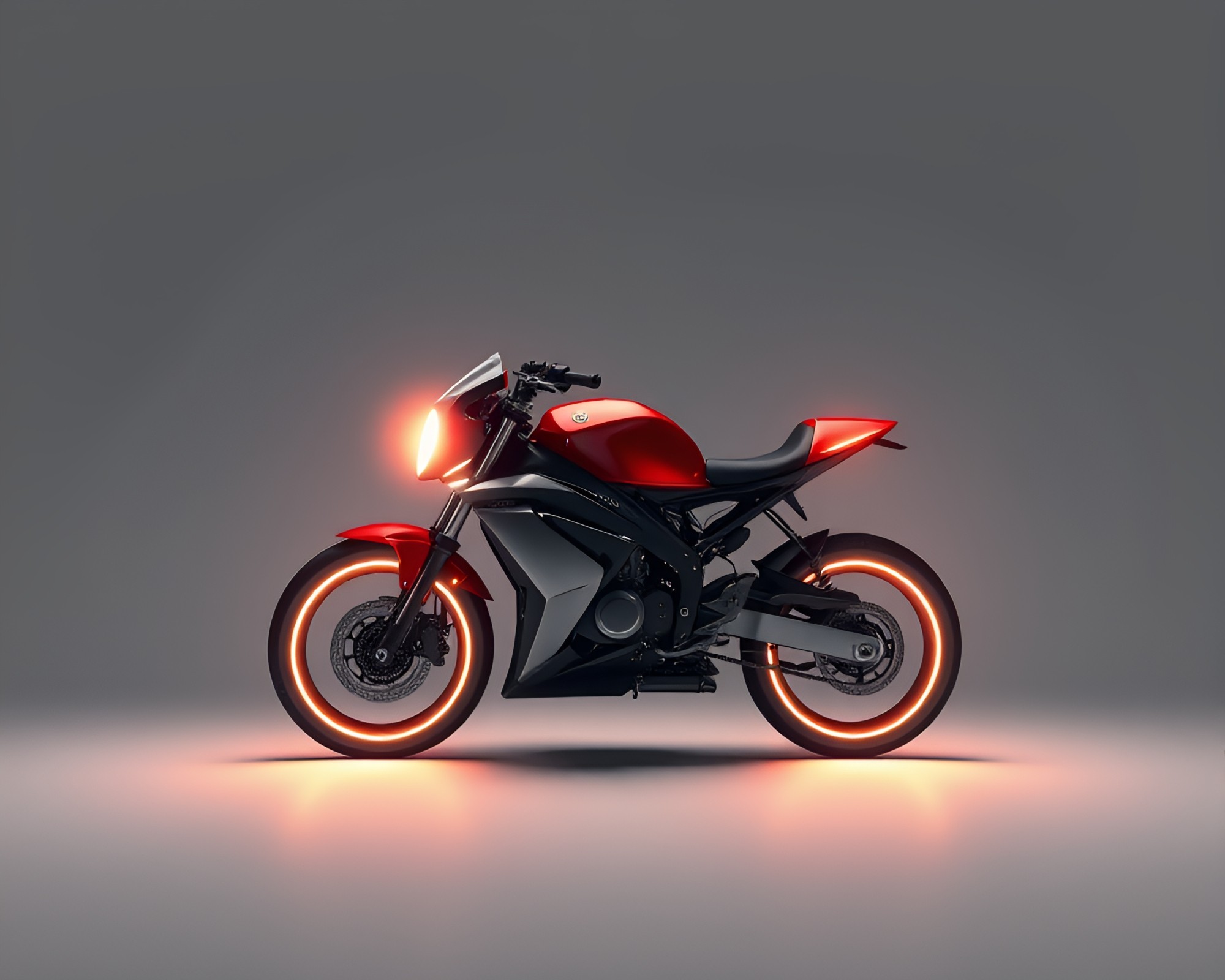 Futuristic Hoverbike Silhouetted in Rim Lighting – free AI stock image