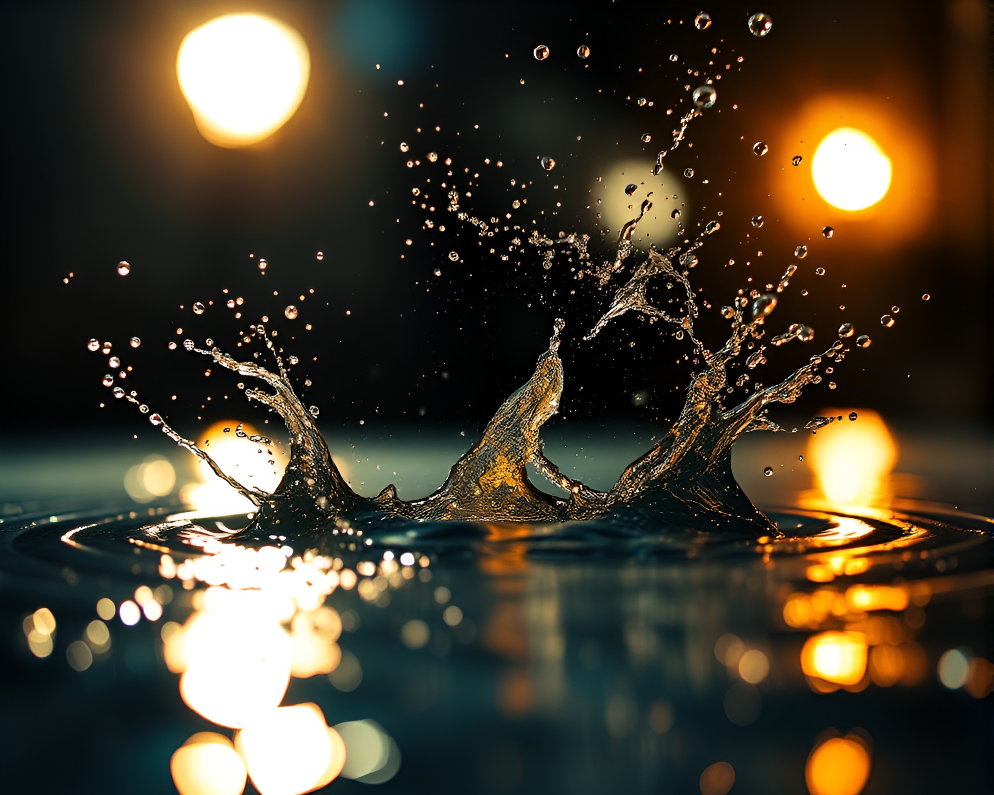 Surreal Water Compass under Porchlight Glow – free AI stock image