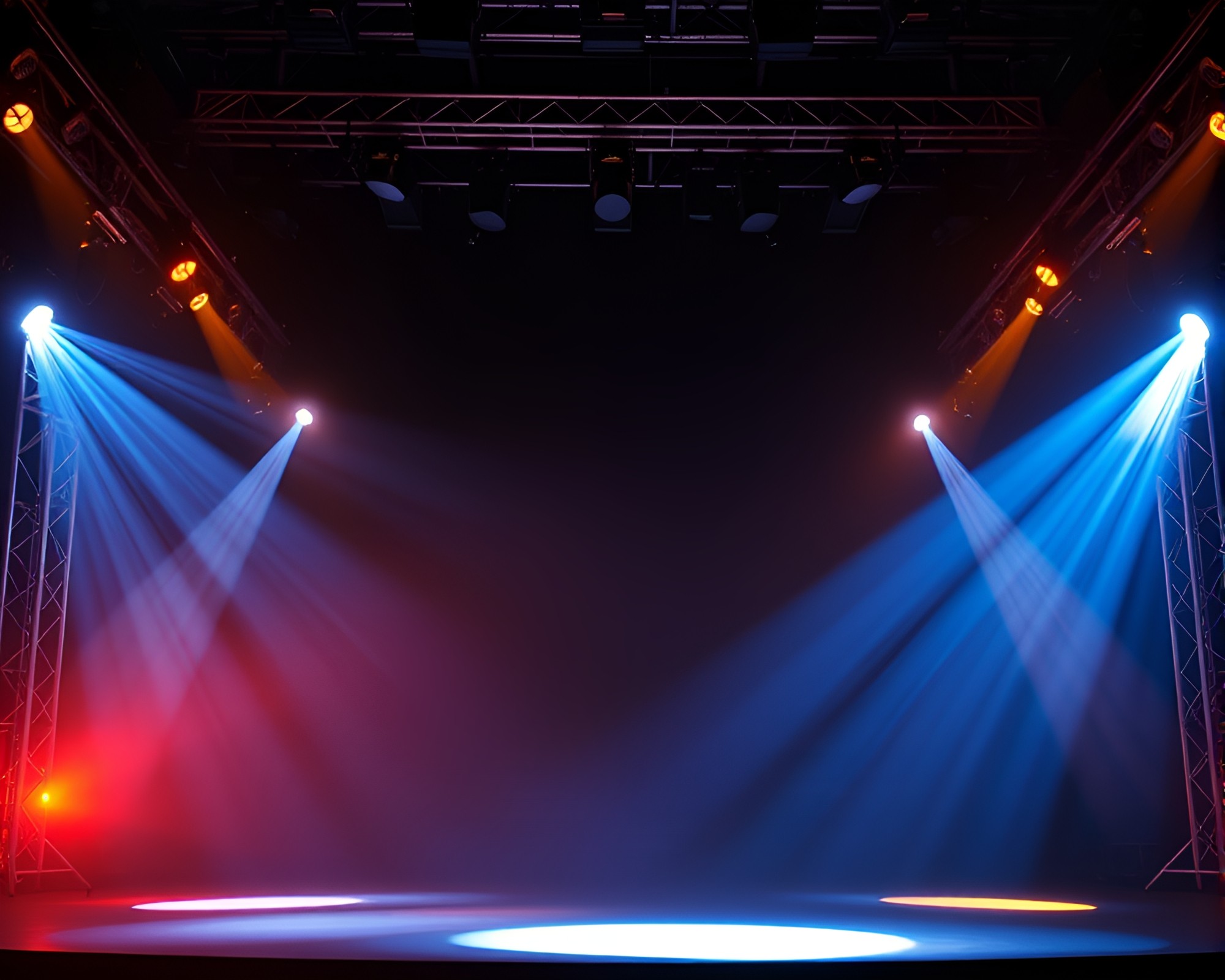 Trumpet Player in AI Concert Stage Lighting – free AI stock image