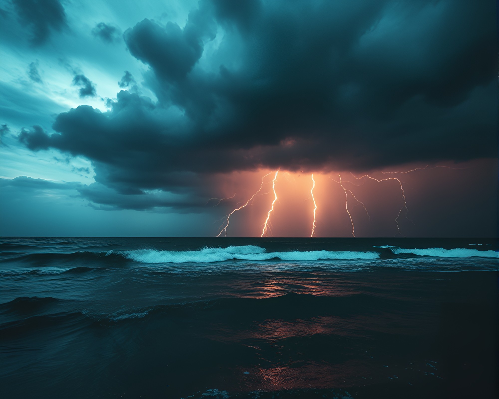 Ethereal Thunderstorm Graffiti Art – free AI stock image