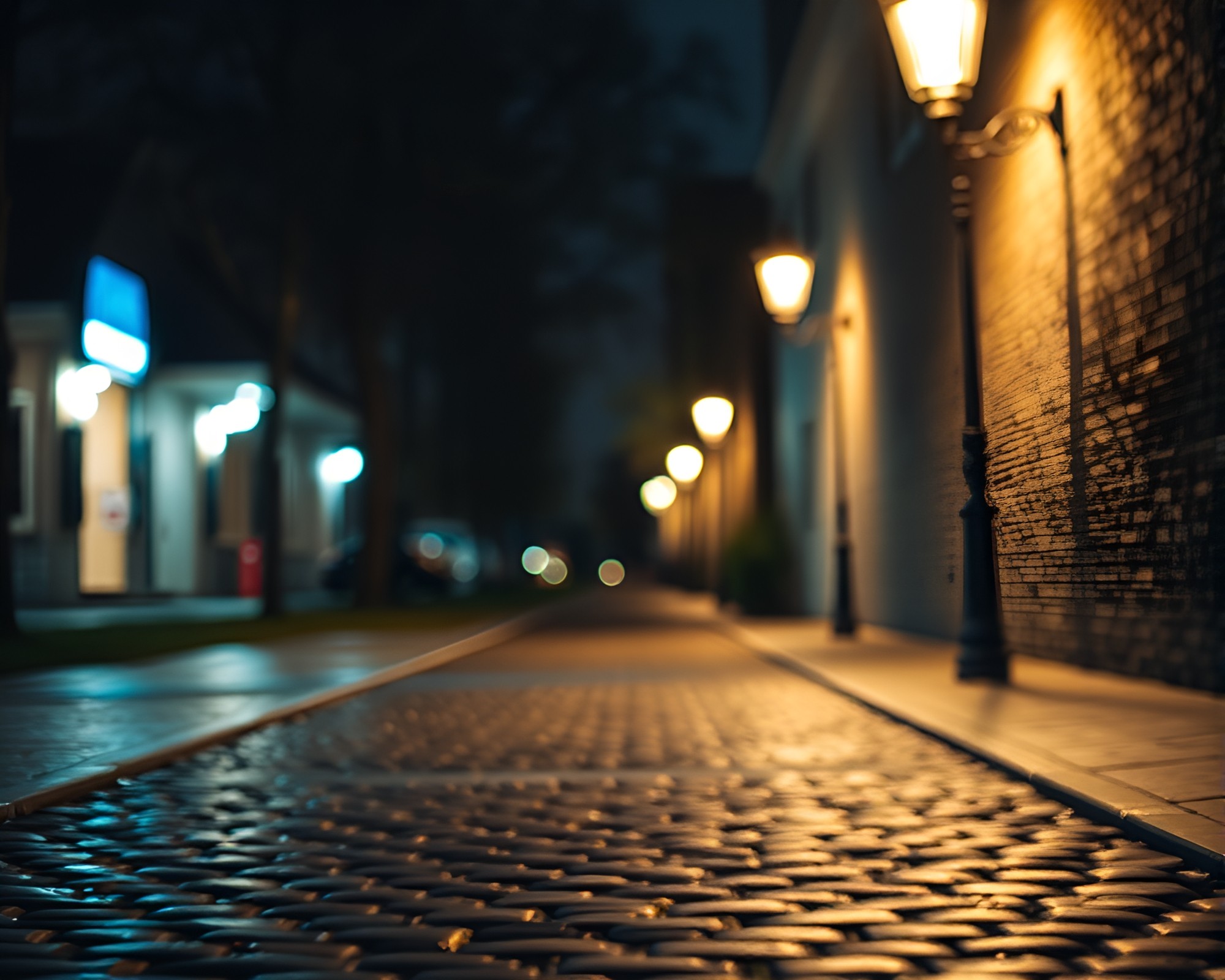 Enigmatic Cobblestone Path Through Dimensional Rift – free AI stock image