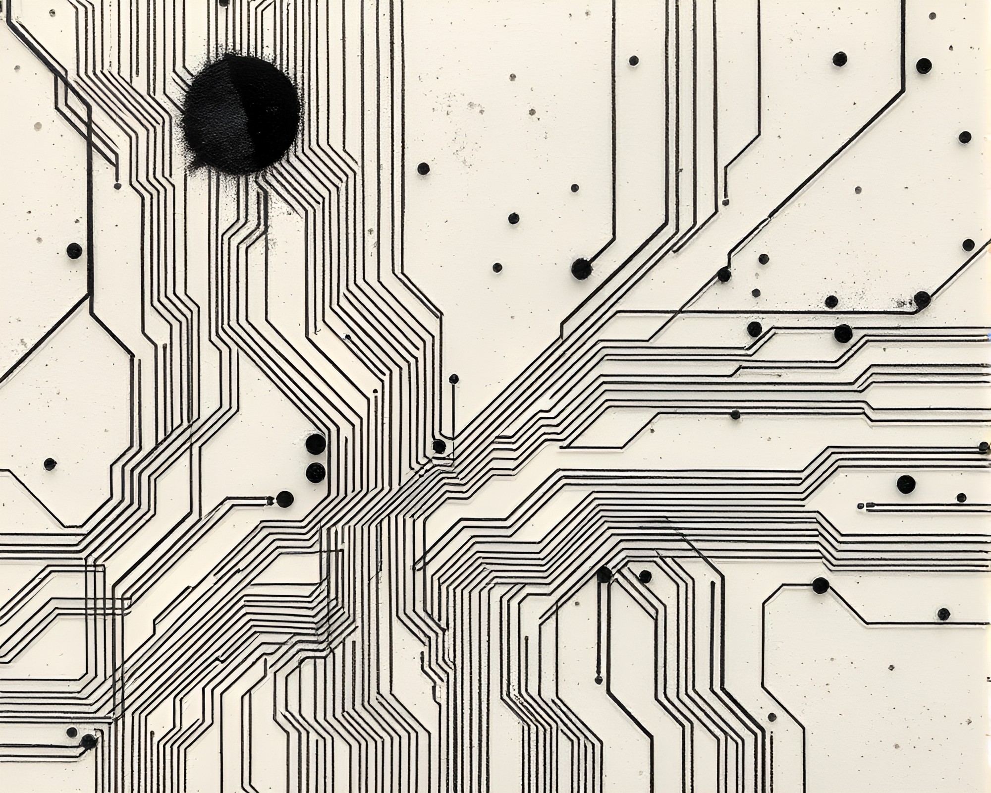 Savannah Grass Field Circuit Board Masterpiece – free AI stock image