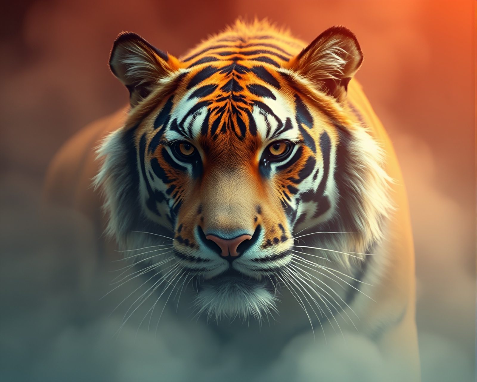 3D scan of tiger image with glitch artifacts