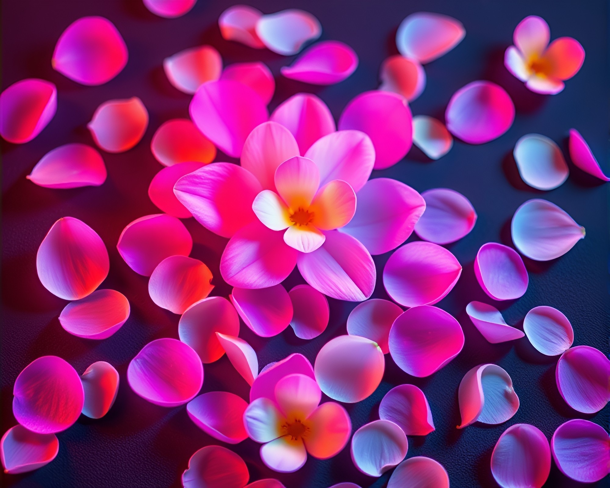 Neon Zebra in Anime Petal Garden – free AI stock image