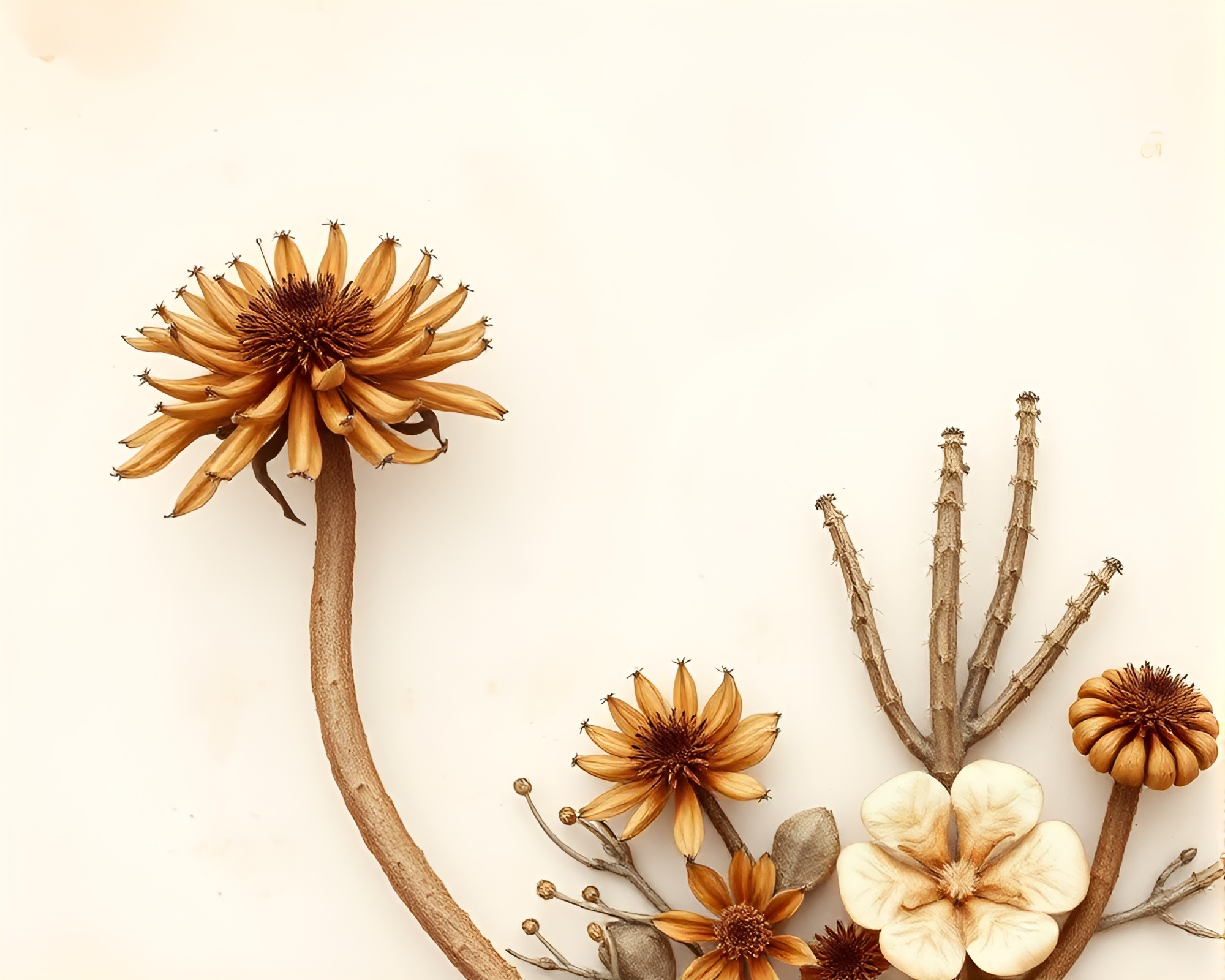 Desert Botanical Oasis in Bronze Patina Glow – free AI stock image