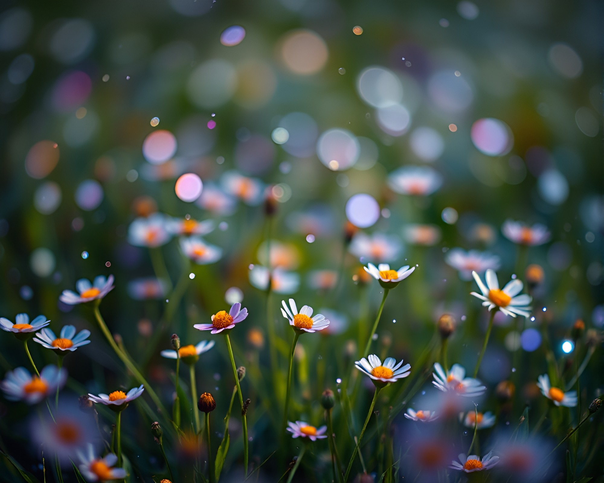 Surreal Galaxy Meadow with Dust Particles – free AI stock image