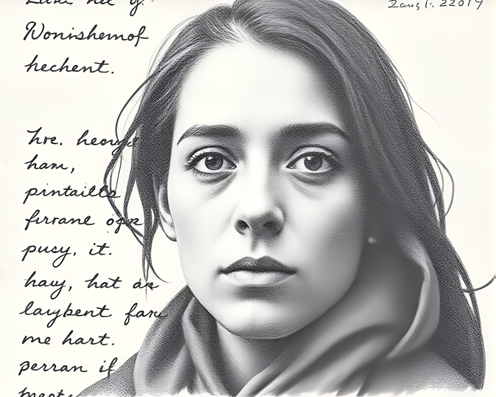 High-contrast image with a mysterious person holding a letter