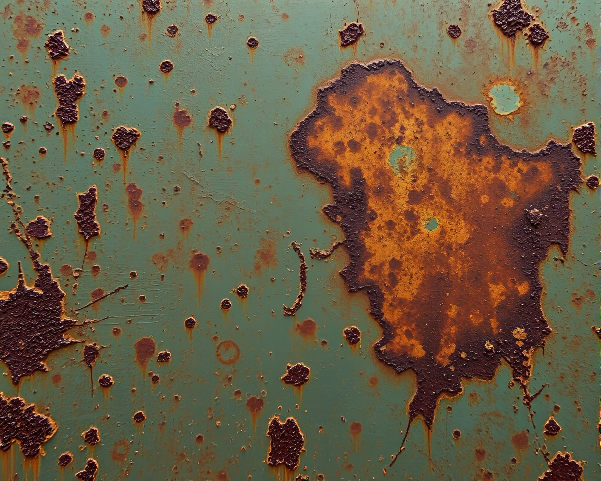 Surreal Banshee Amidst Rust Patina Landscape – free AI stock image