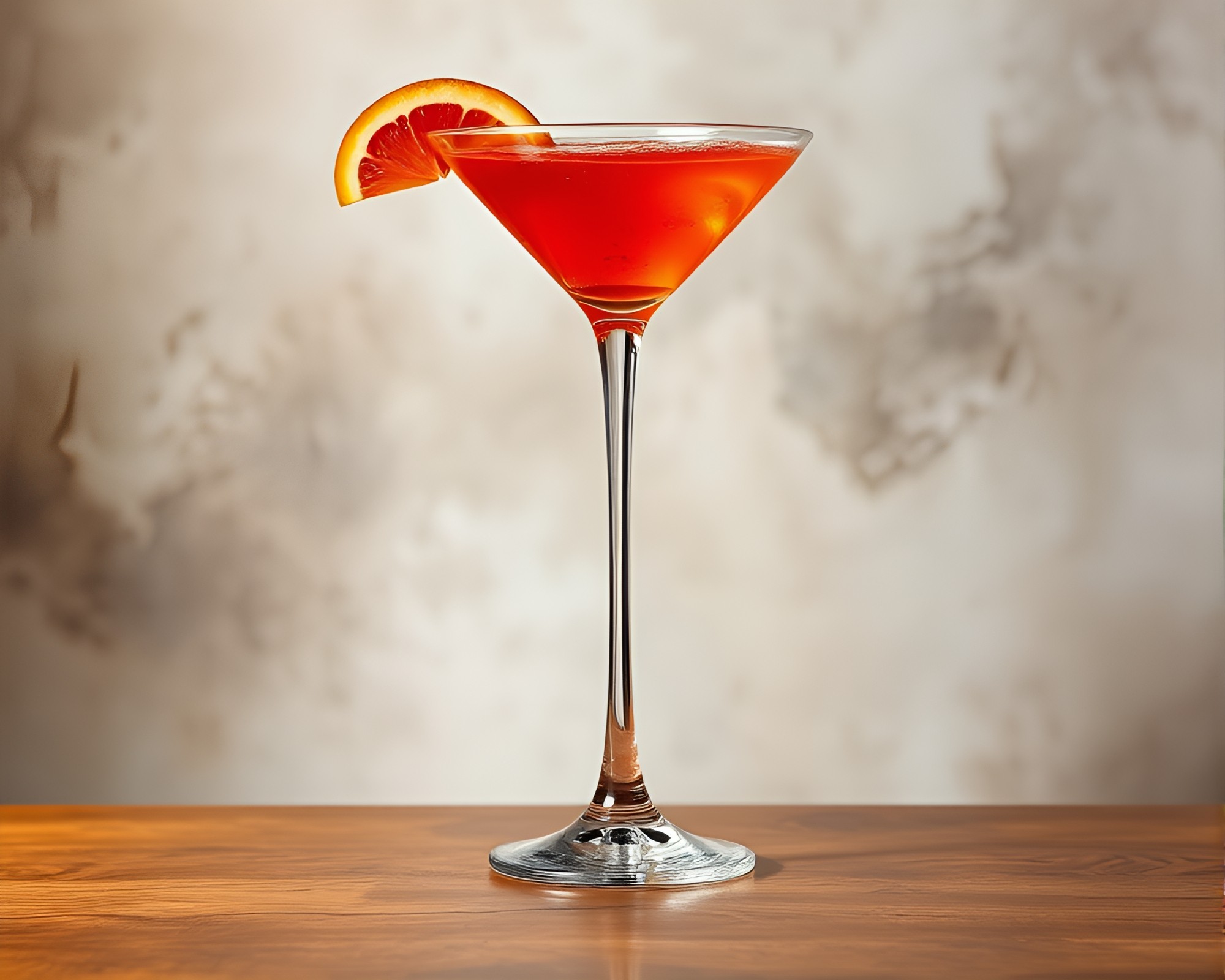 Blood Orange Cocktail in Metallic Sheen Frame – free AI stock image
