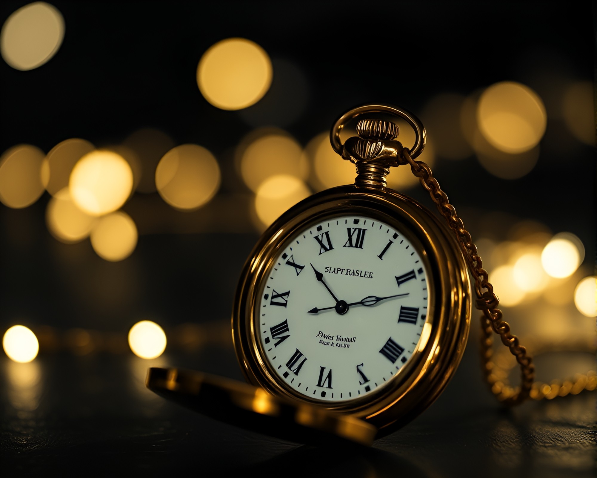 Timeless Elegance: Blue Monochrome Pocket Watch Composition – free AI stock image