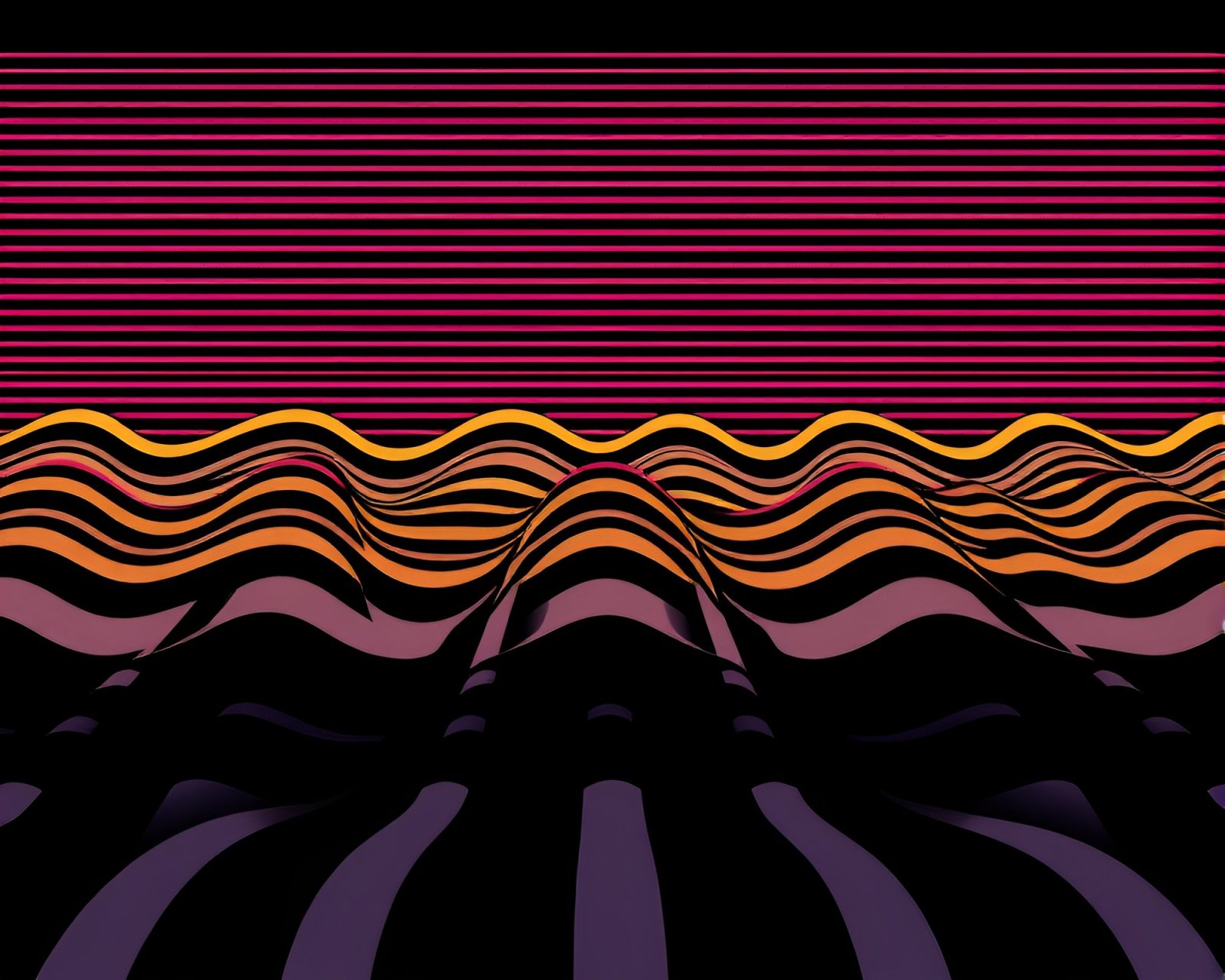 Black and white striped maze with retro cartoon style