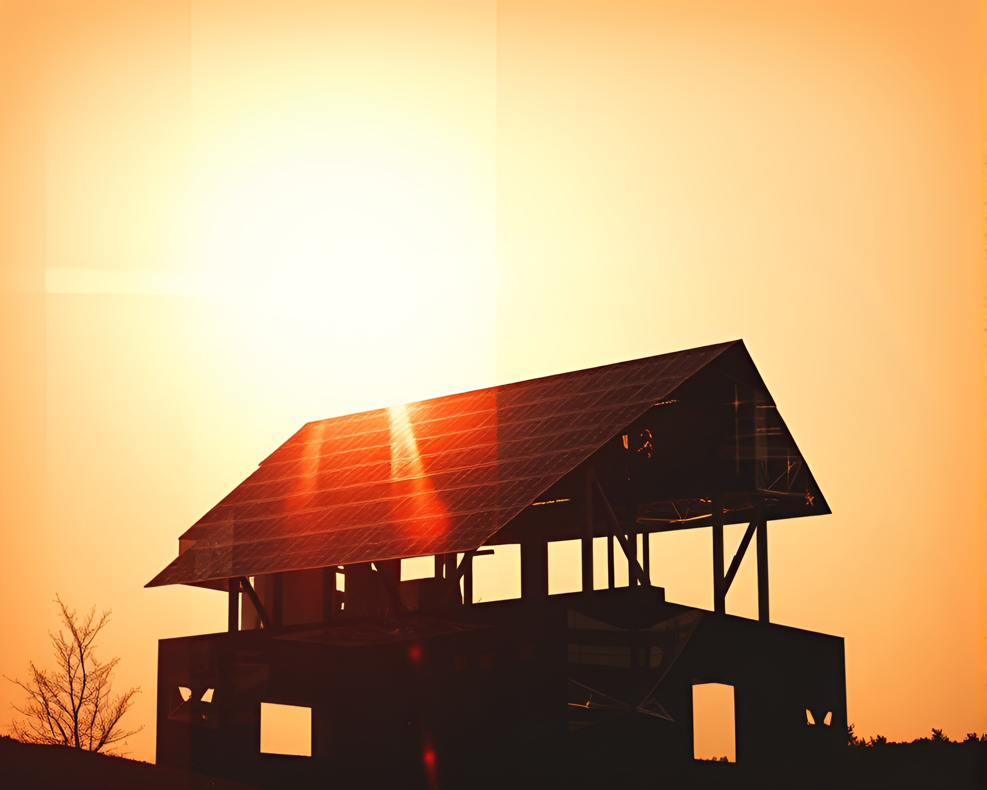 Geometric Abstraction: Solar Panel Necromancy – free AI stock image