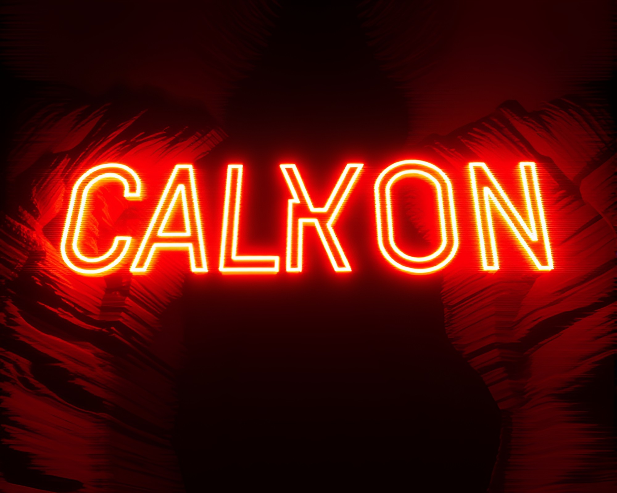 Glitch Artifacts in Neon Canyon – free AI stock image