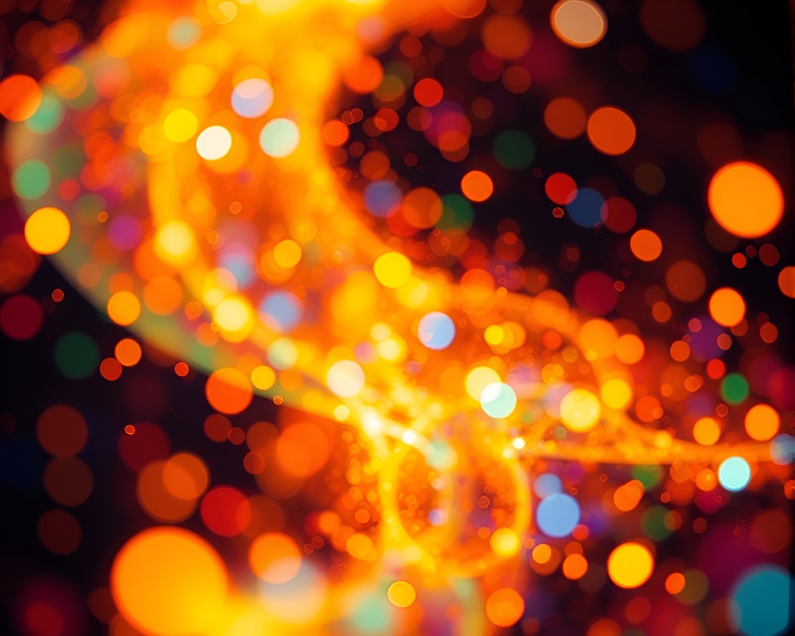Fractal glow painting with HDR photography effect