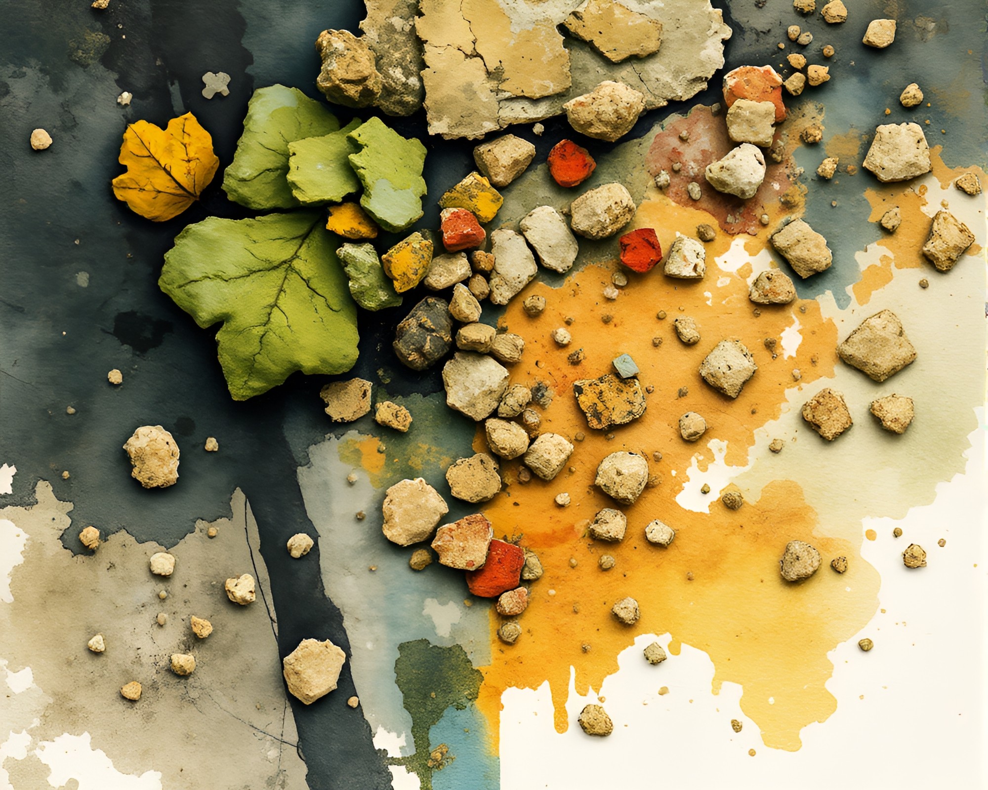 Majestic Kraken Lichen Watercolor Painting – free AI stock image