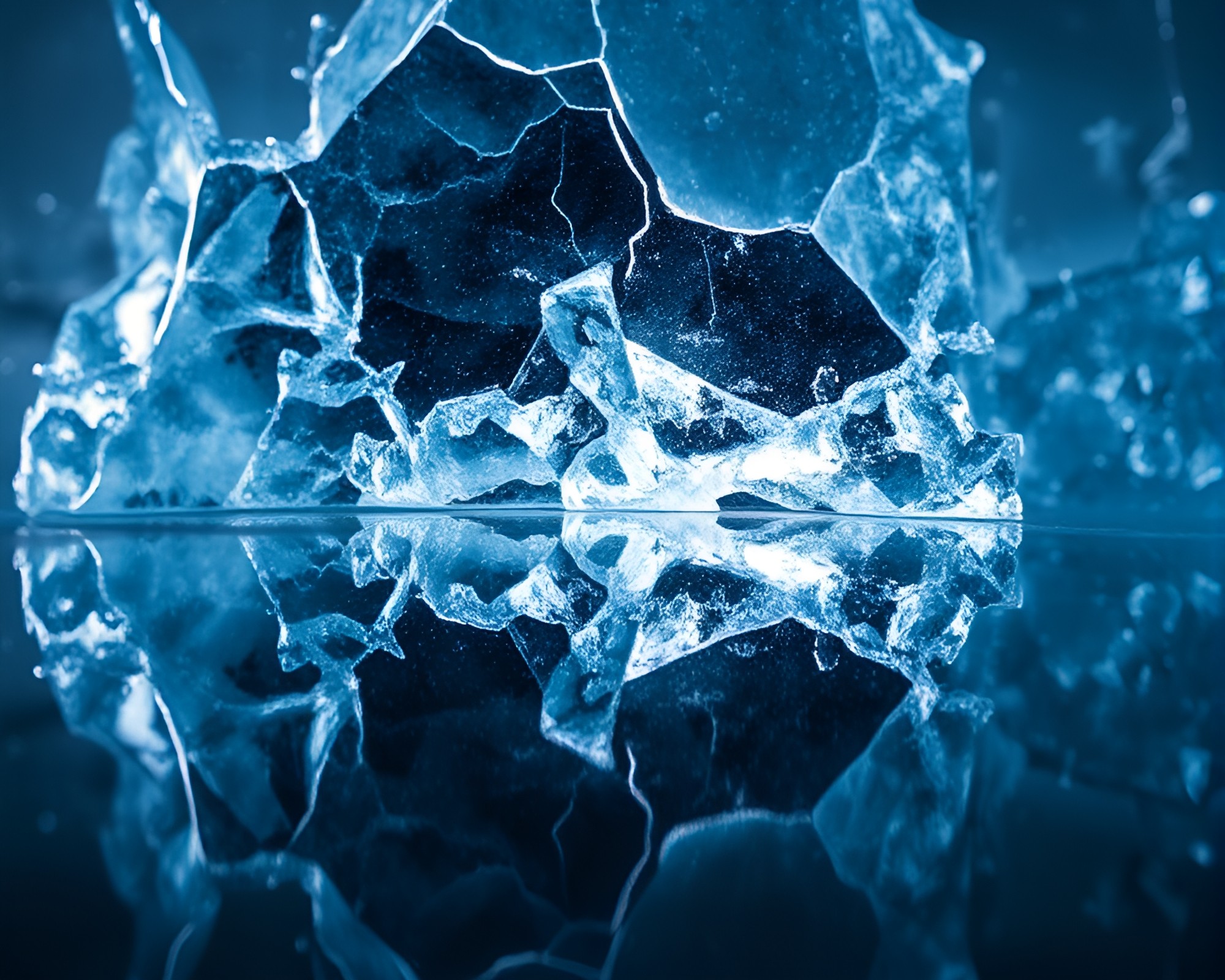 Mystical Satyr Ice Reflection Origami Fantasy Art – free AI stock image