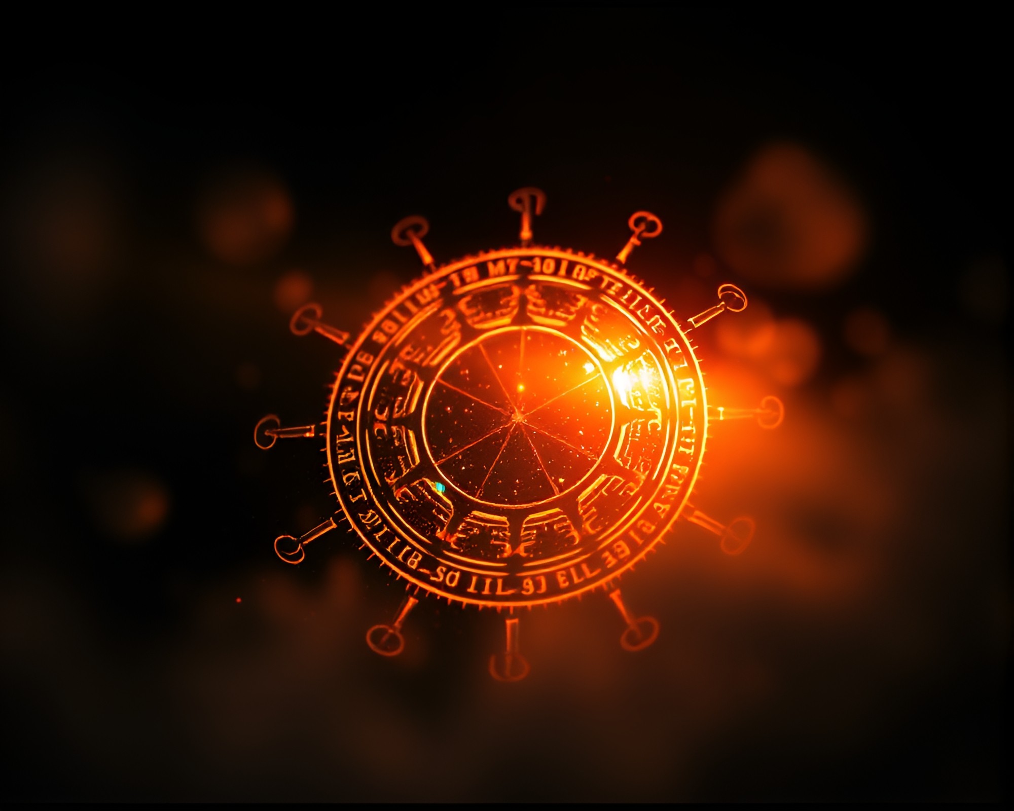 Iridescent Soap Film Pocket Sundial at Dawn Mist – free AI stock image