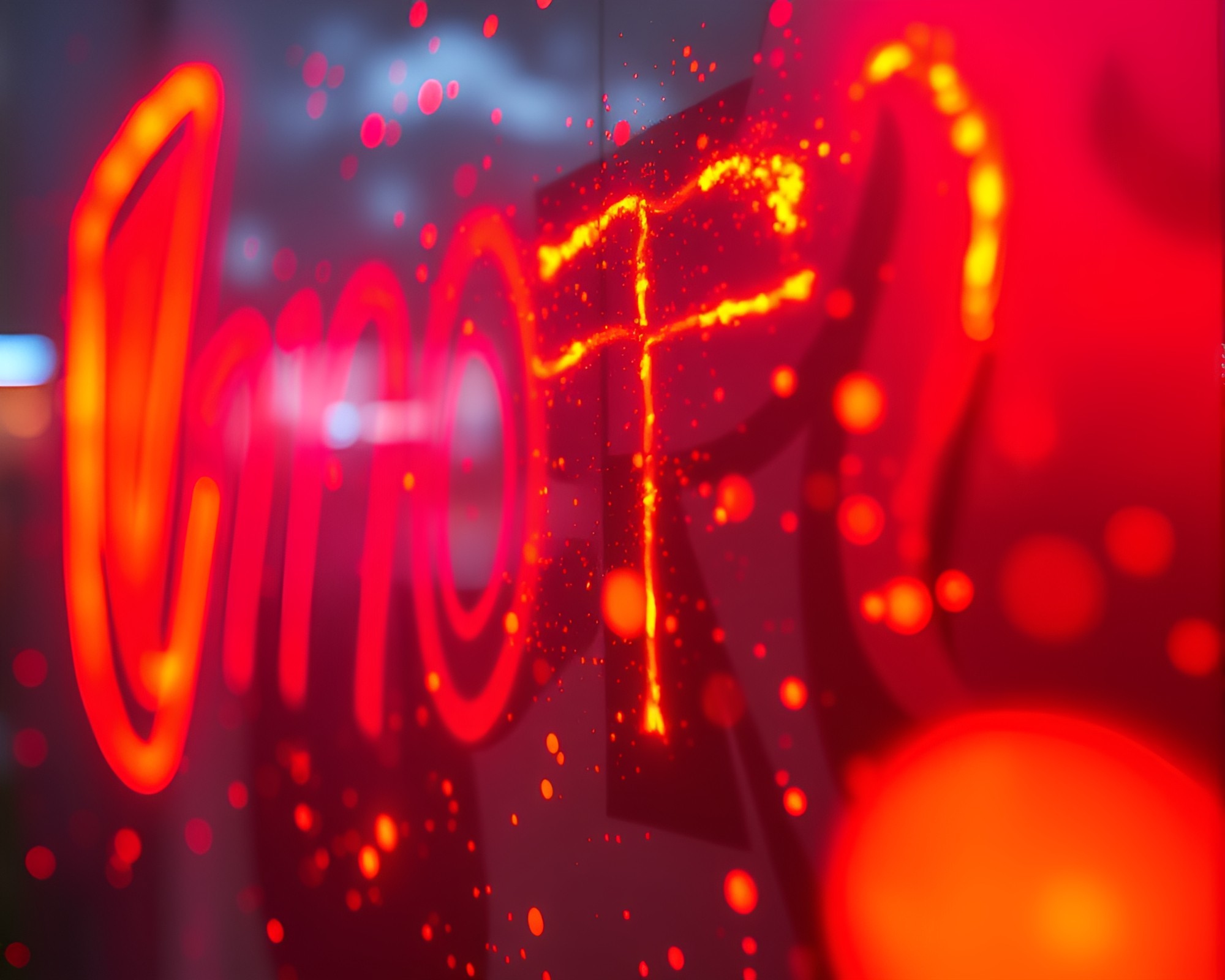 Glowing Embers Illuminate Neon Graffiti in Contouring Style – free AI stock image