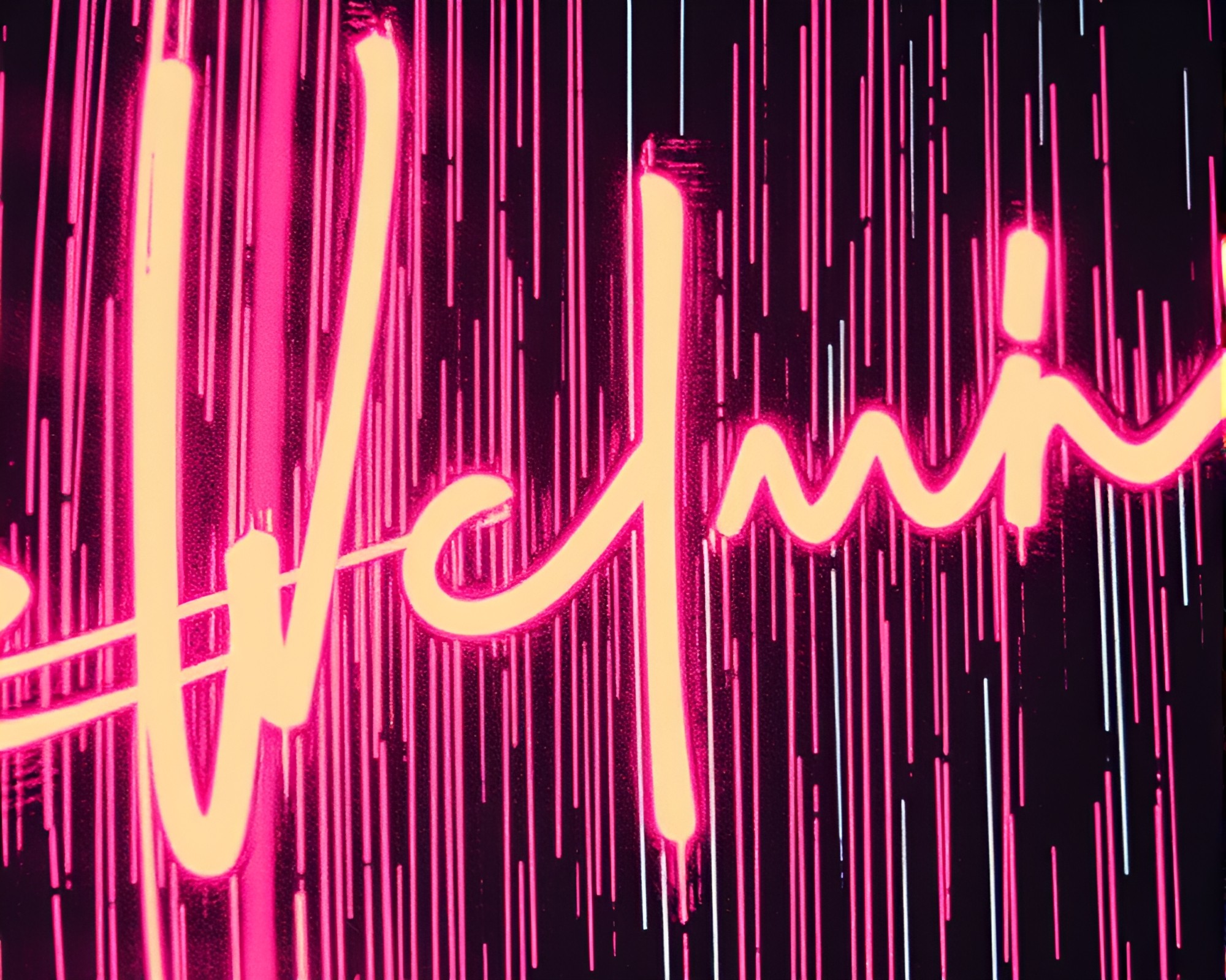 Neon Graffiti: Light Streaks in Grainy Texture – free AI stock image