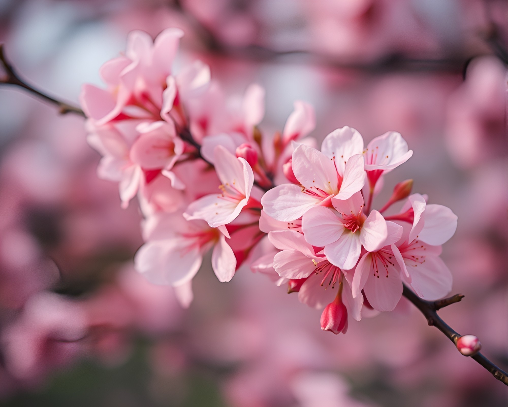 Blushing Spring Blossom Manga Scene – free AI stock image