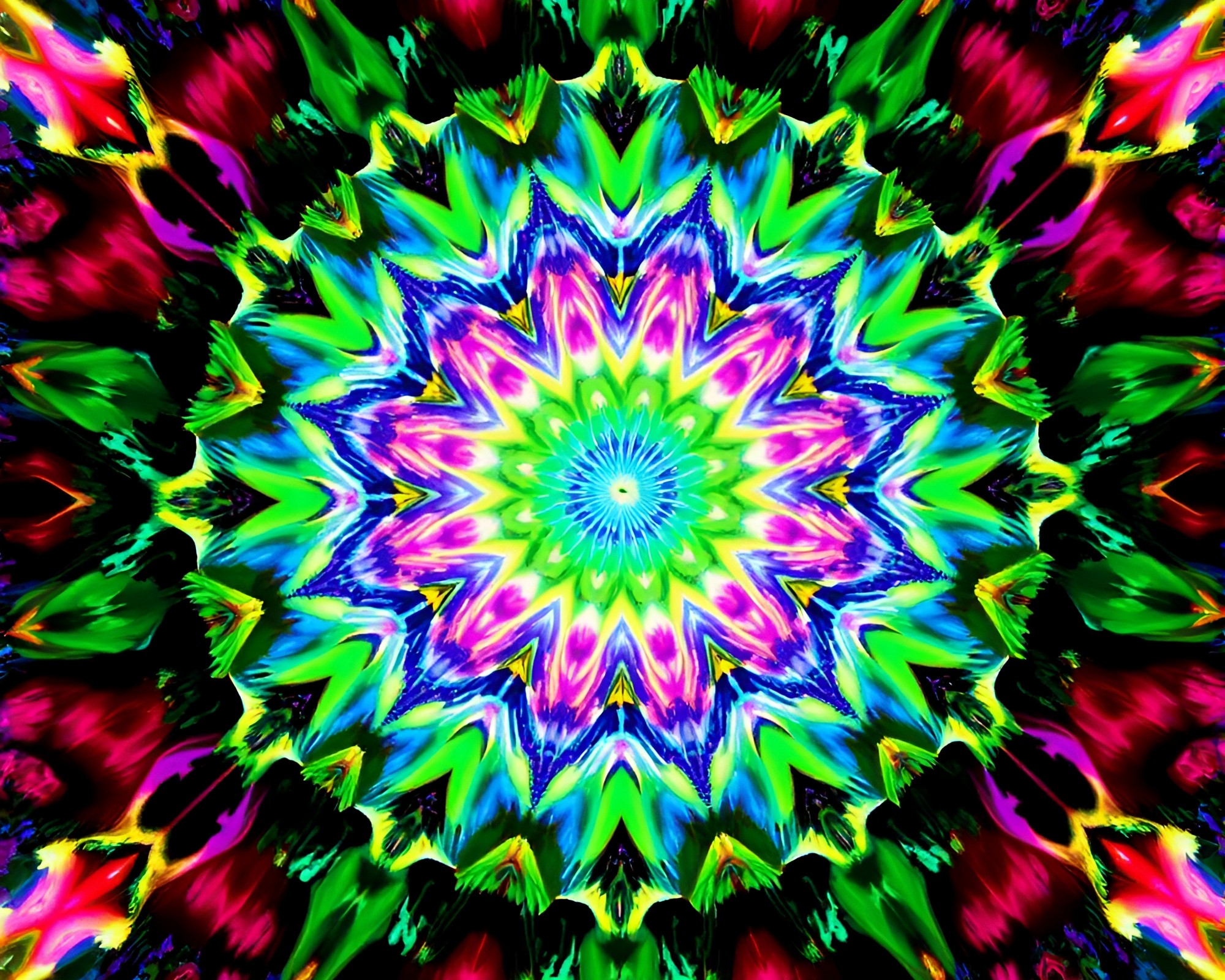 Banshee’s Kaleidoscope Fantasy: Colorful Vision – free AI stock image