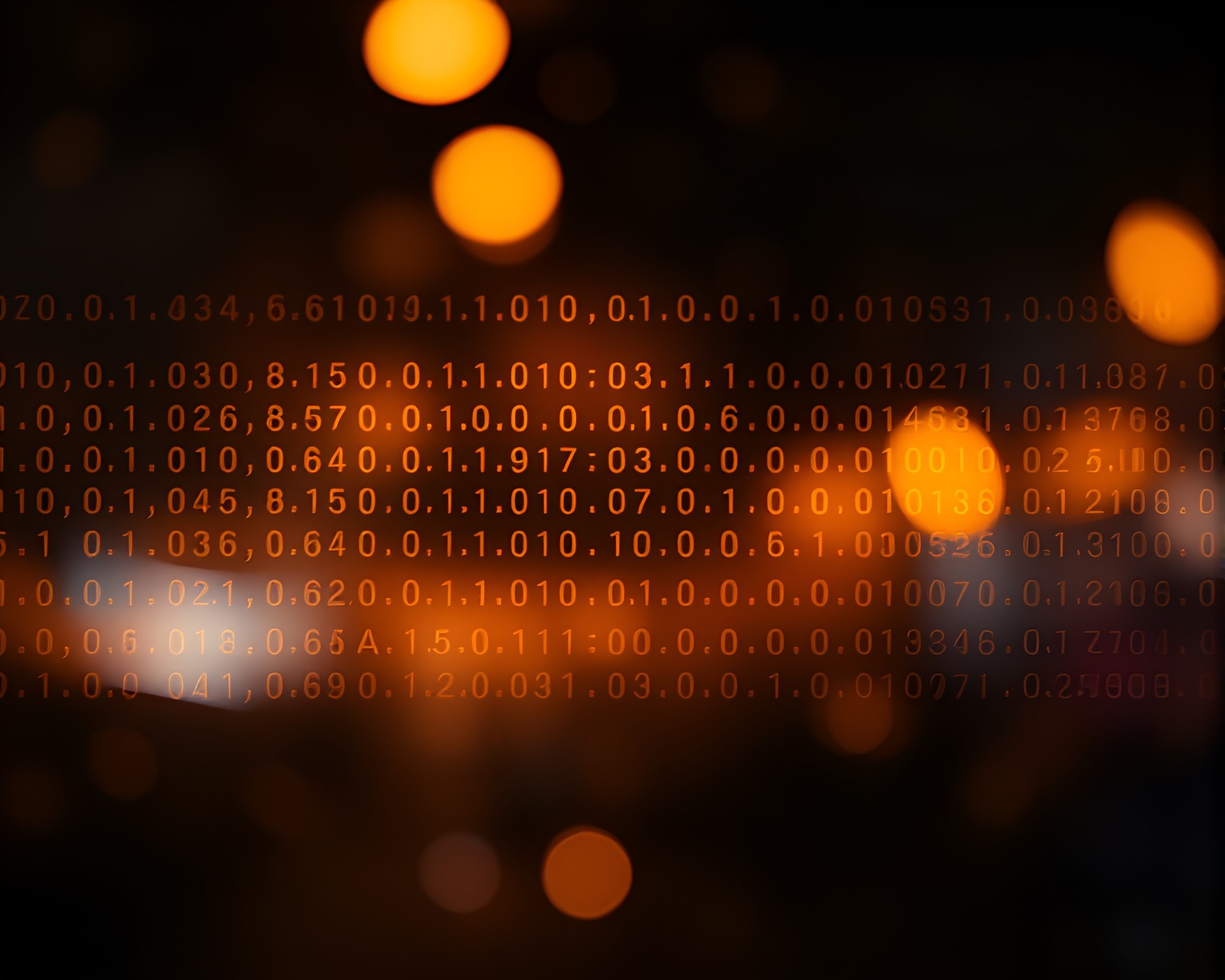Enigmatic Morse Code Data Visualization in Torchlight Glow – free AI stock image