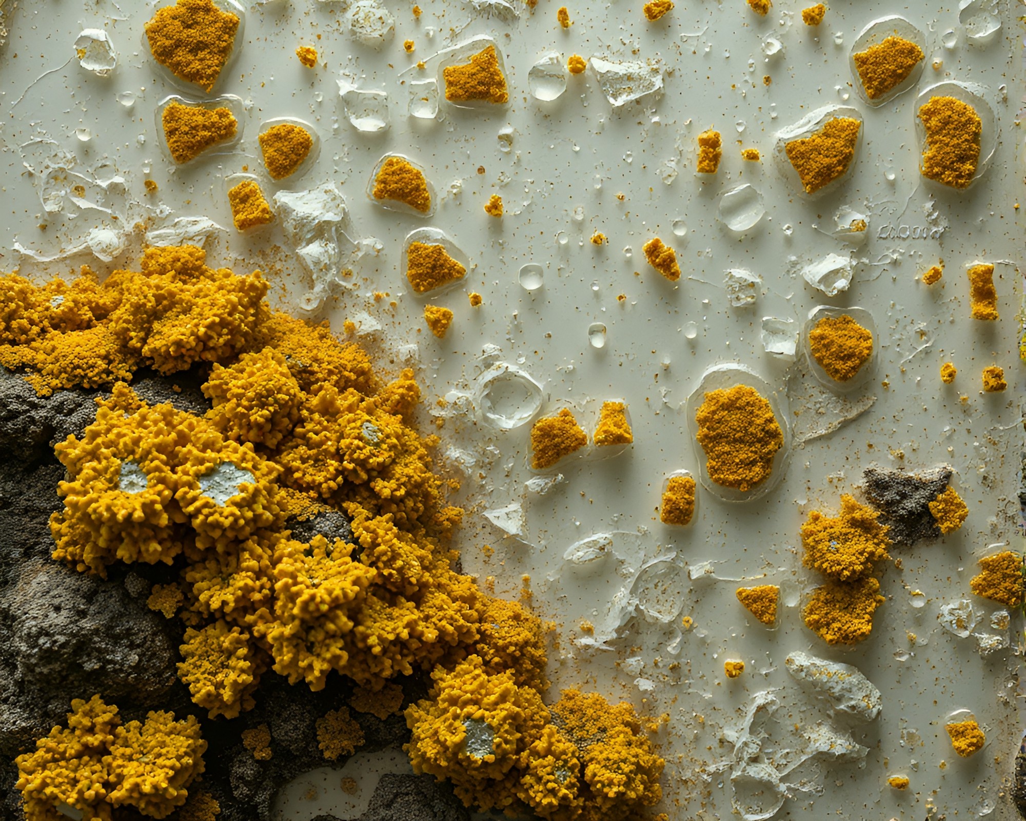 Murano Glass Lichen Glow in Fluid Simulation – free AI stock image