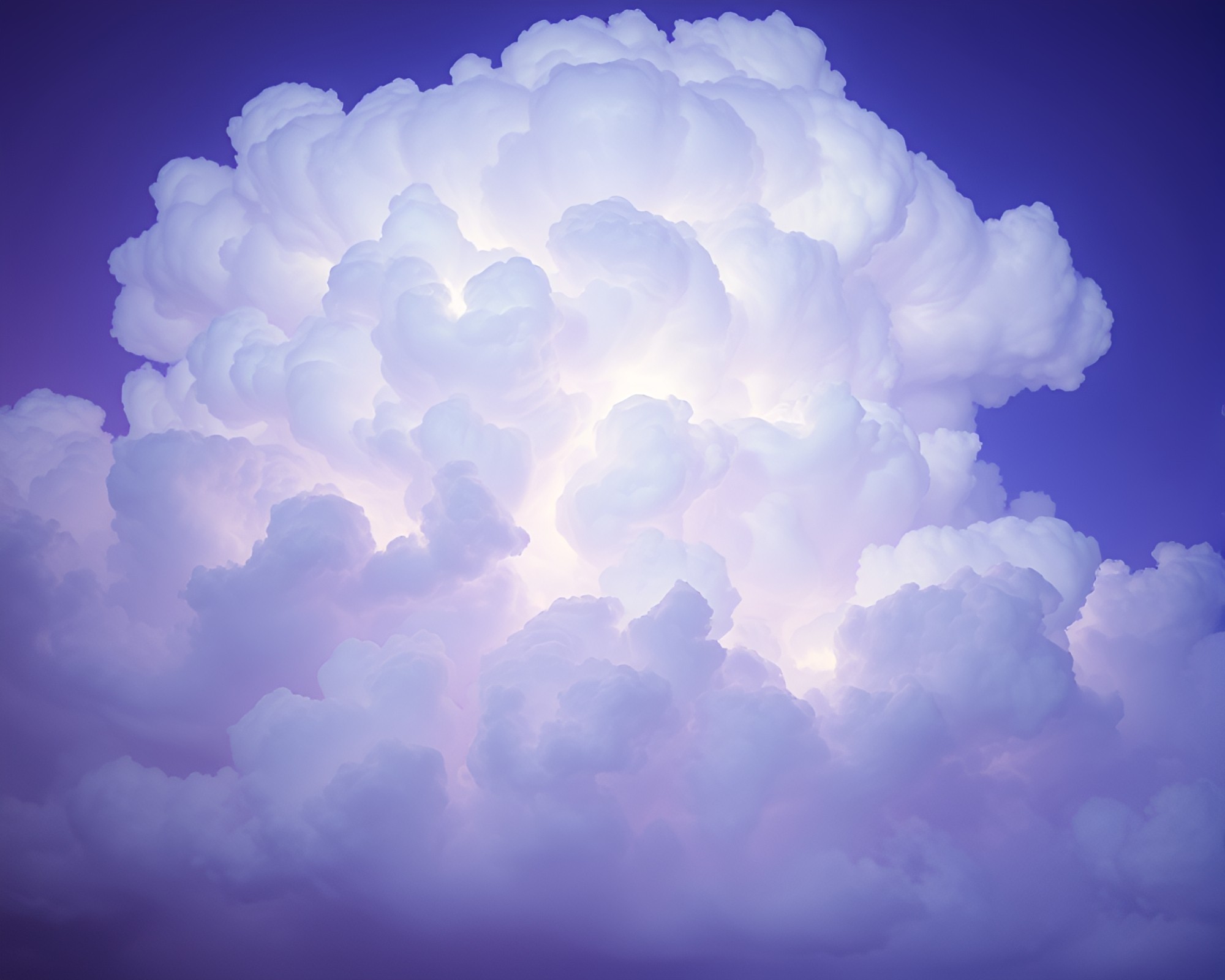 Glimmering Murano Glass Cloudscape Under Ultraviolet Sky – free AI stock image