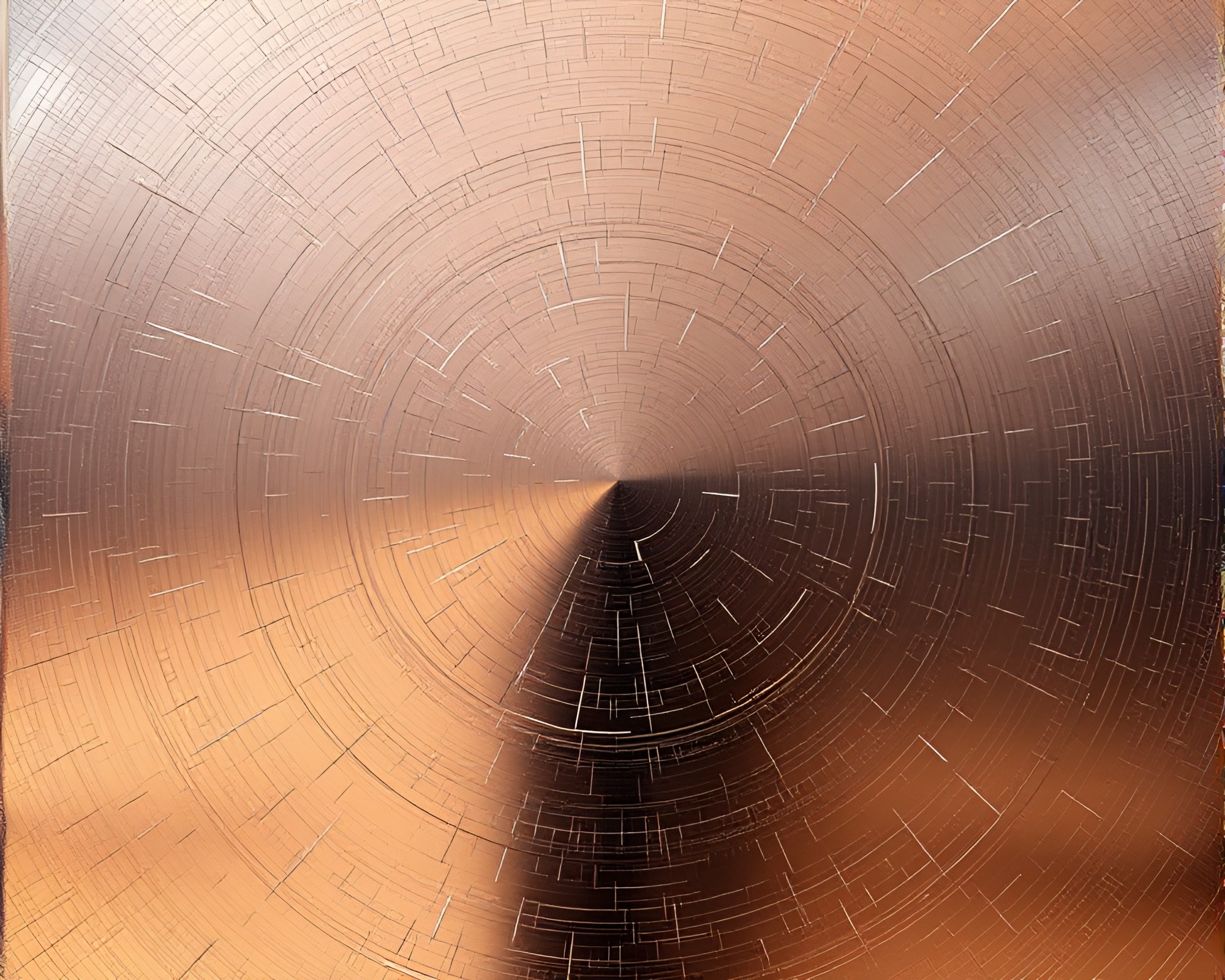 Reflective Kinetic Art in Earthy Mirror Maze – free AI stock image