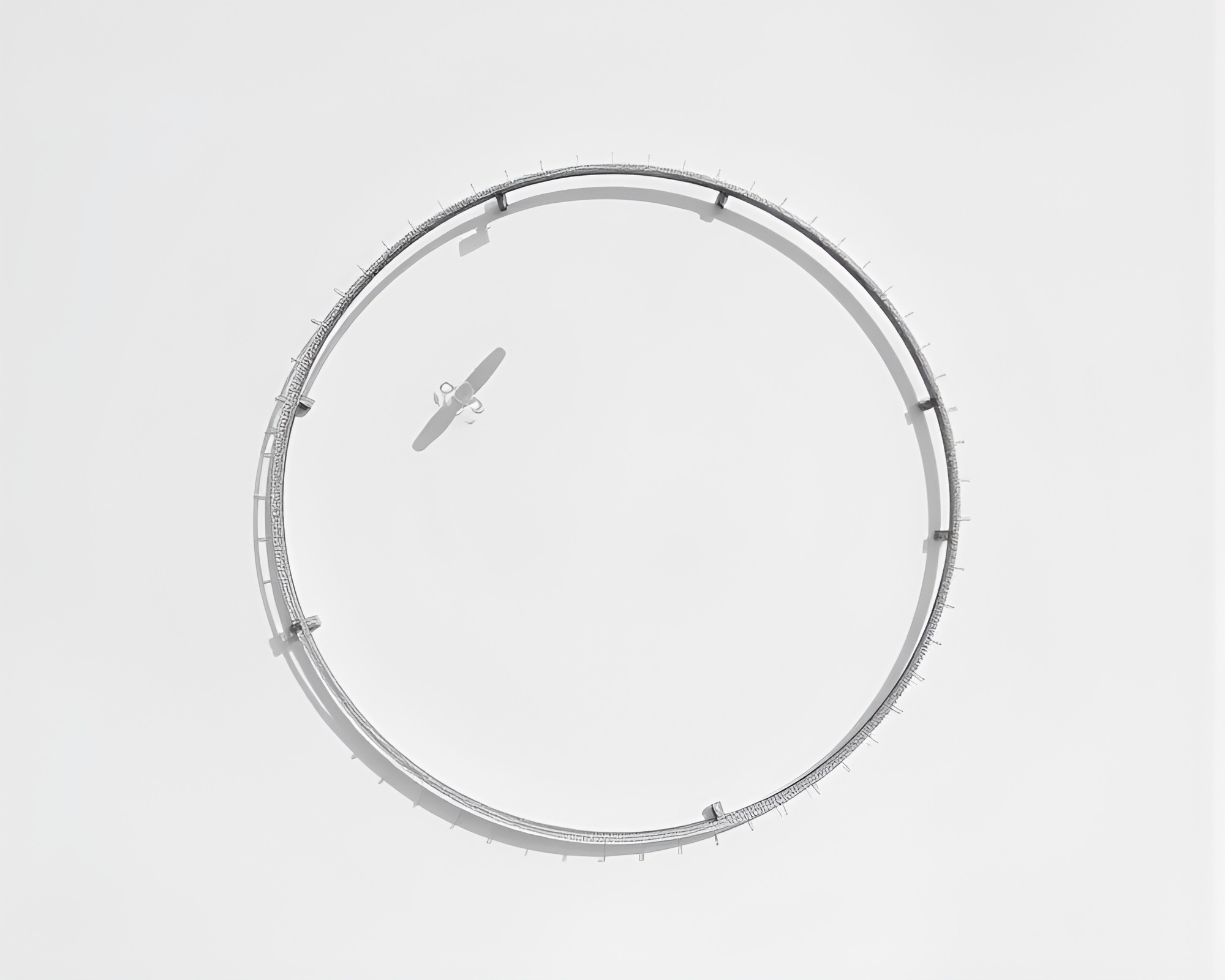 Circular Frame Infrared Drone Sketch – free AI stock image