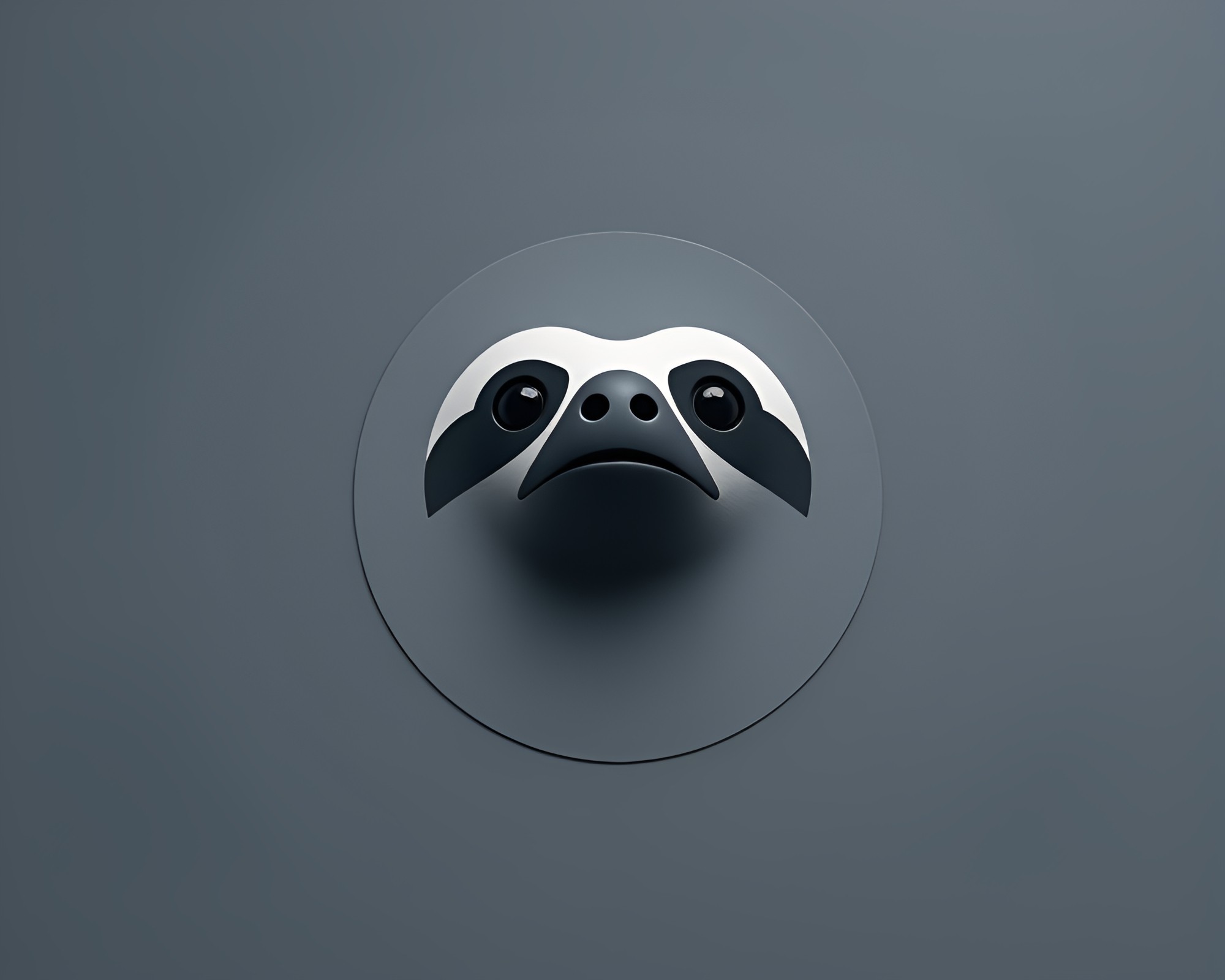Sloth in Material Design: Off-Center Serenity – free AI stock image