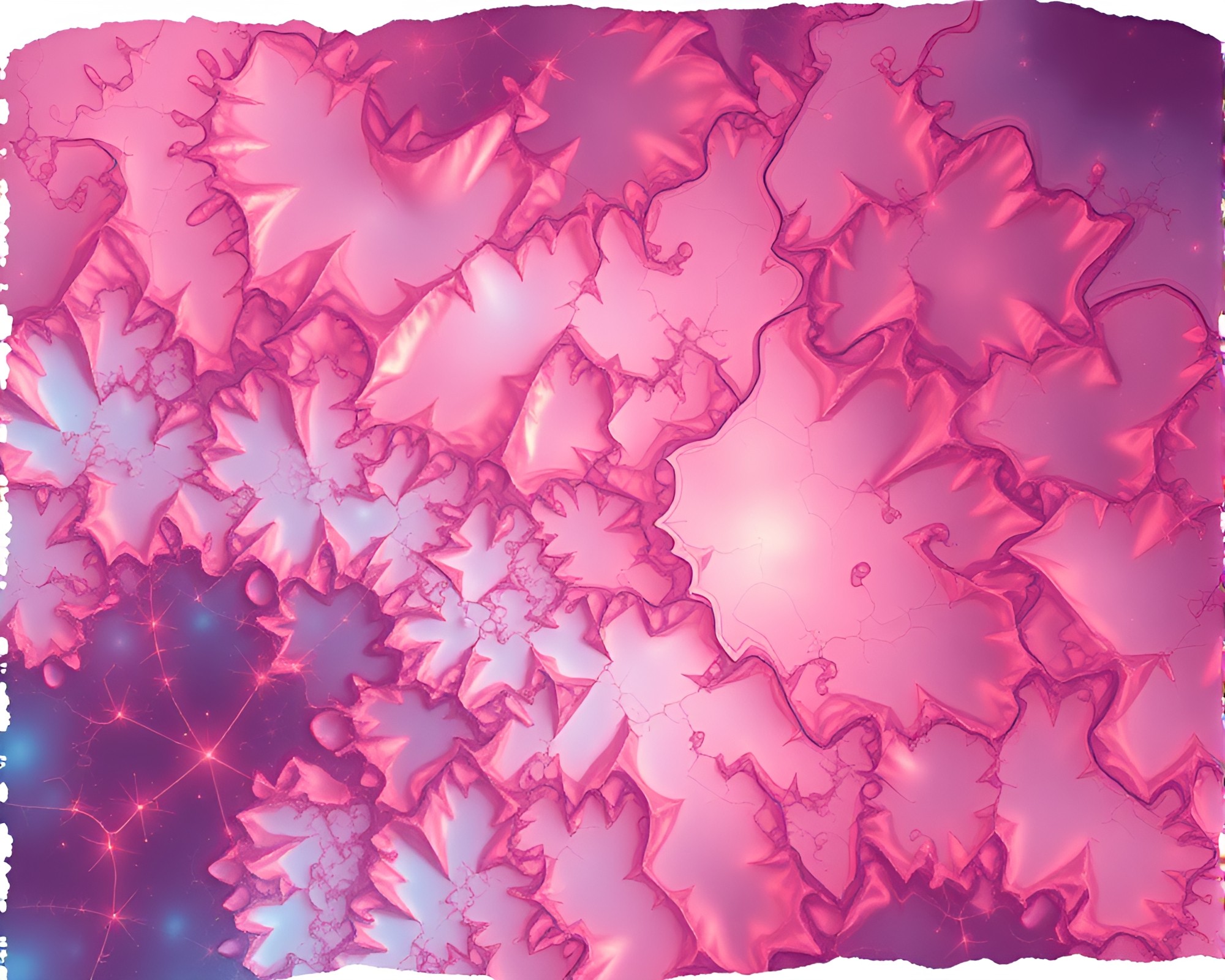 Fractal Torn Edges in Stunning Aurora hues – free AI stock image