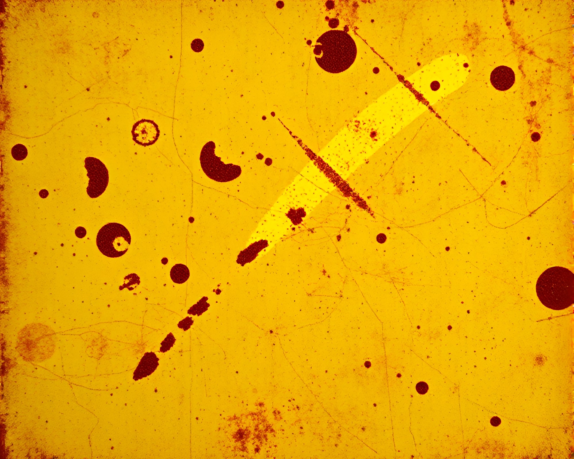 Rust-Stained Microscopic Algorithmic Art – free AI stock image