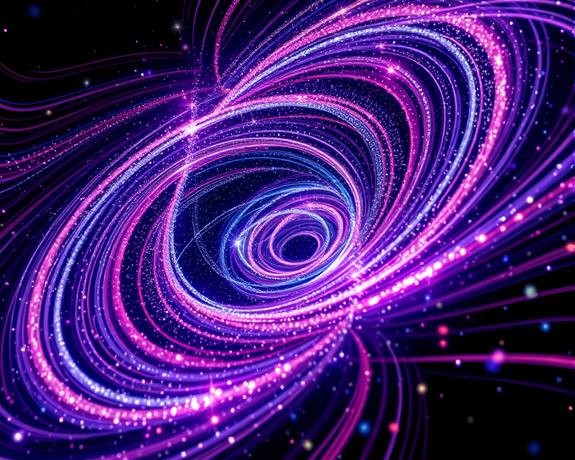 Ley Line Vortex Twist in Maximalist Metallic Flare – free AI stock image