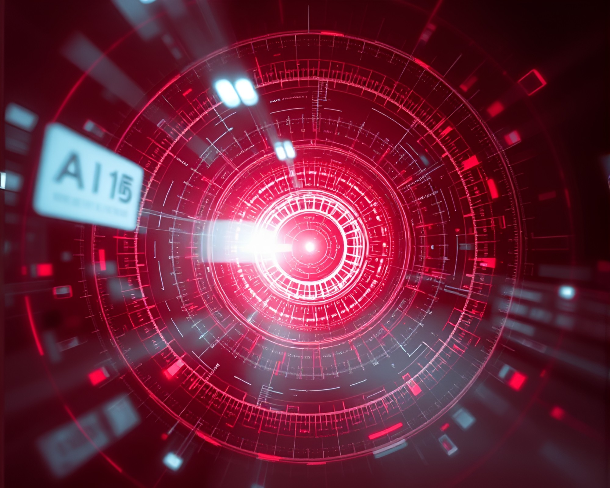 Futuristic Augmented Reality Overlays in Duotone Compositions – free AI stock image