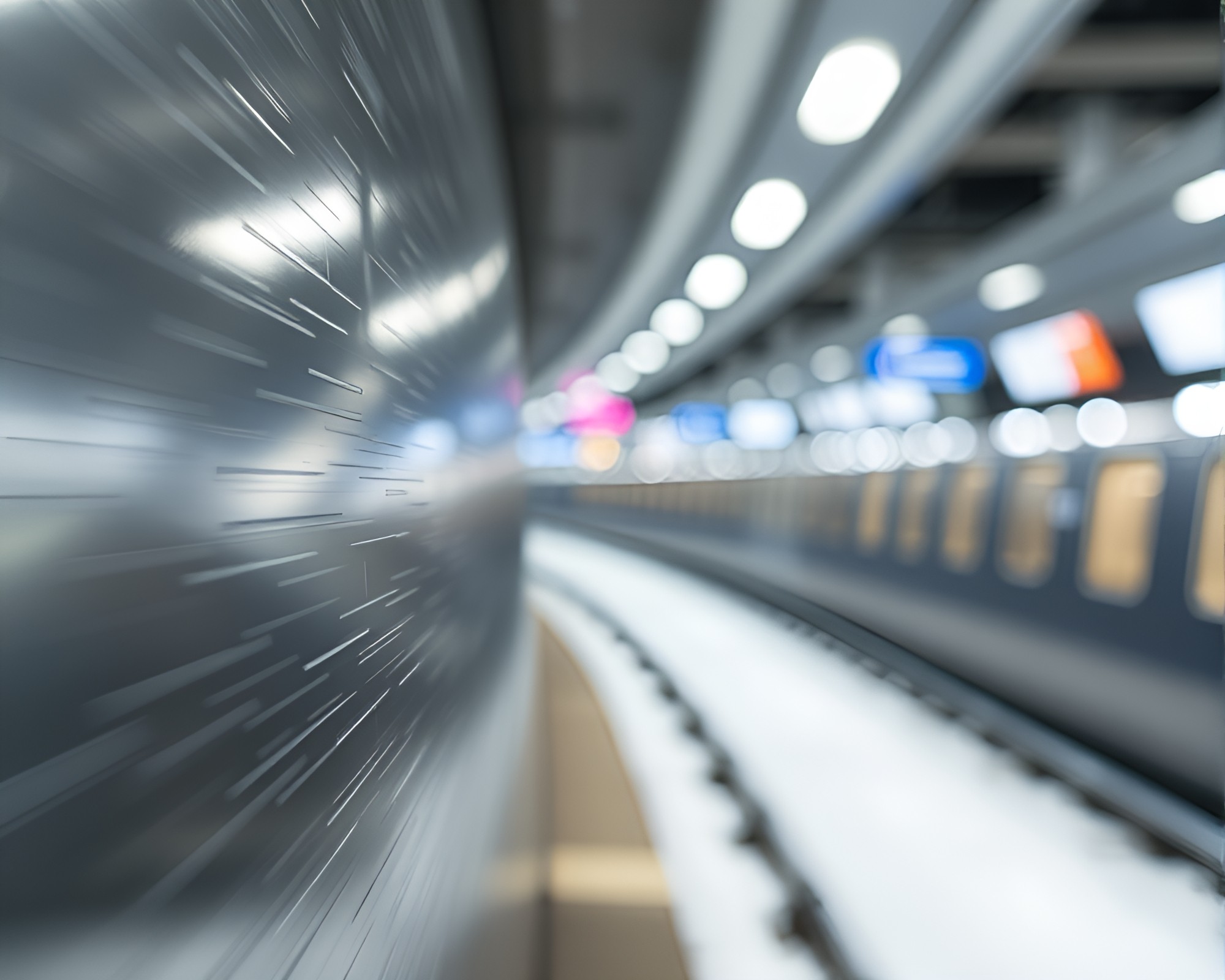 Frozen Monorail in Antarctic Bokeh – free AI stock image