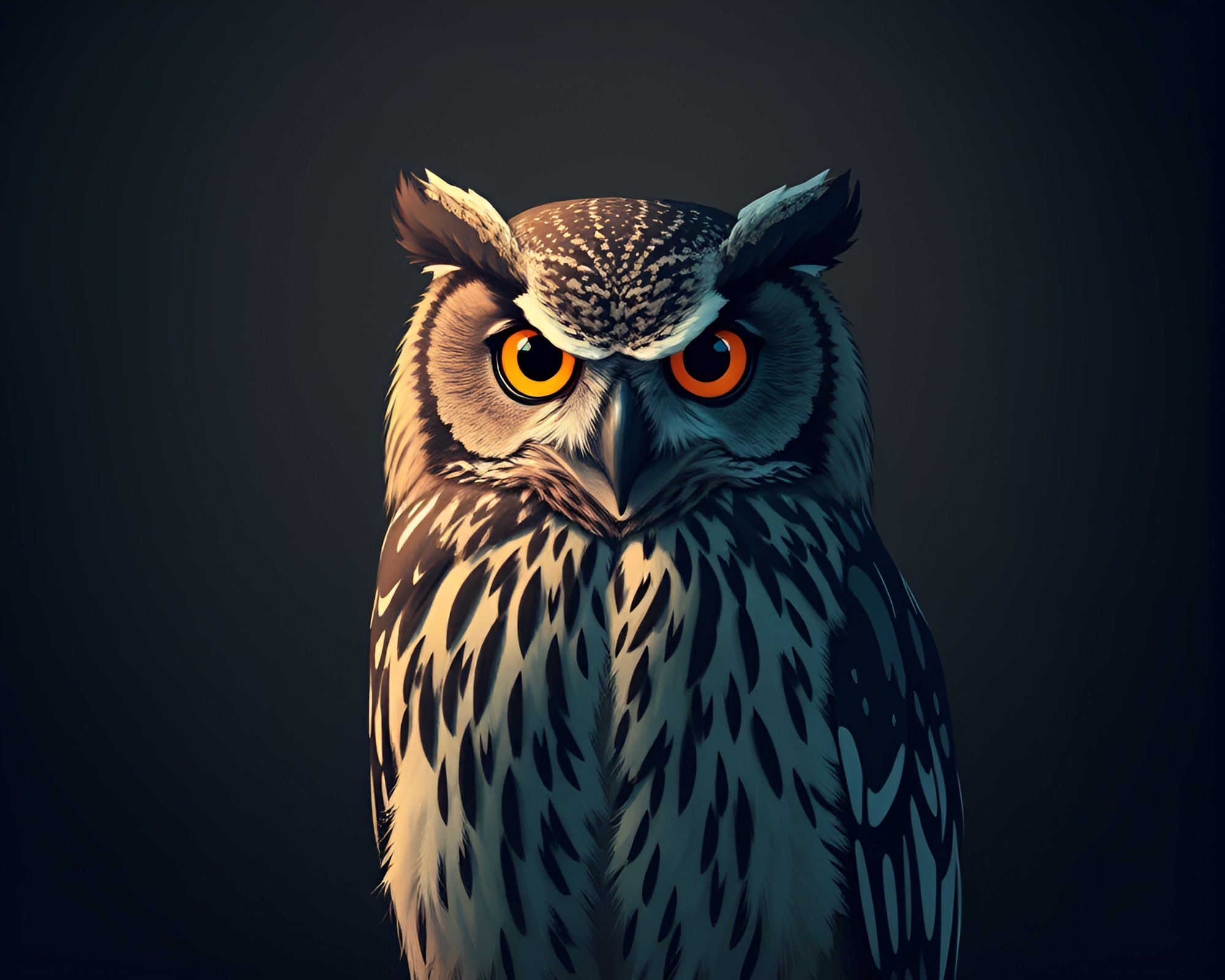 Clockwork Owl in Soft Shadows with Tight Crop – free AI stock image