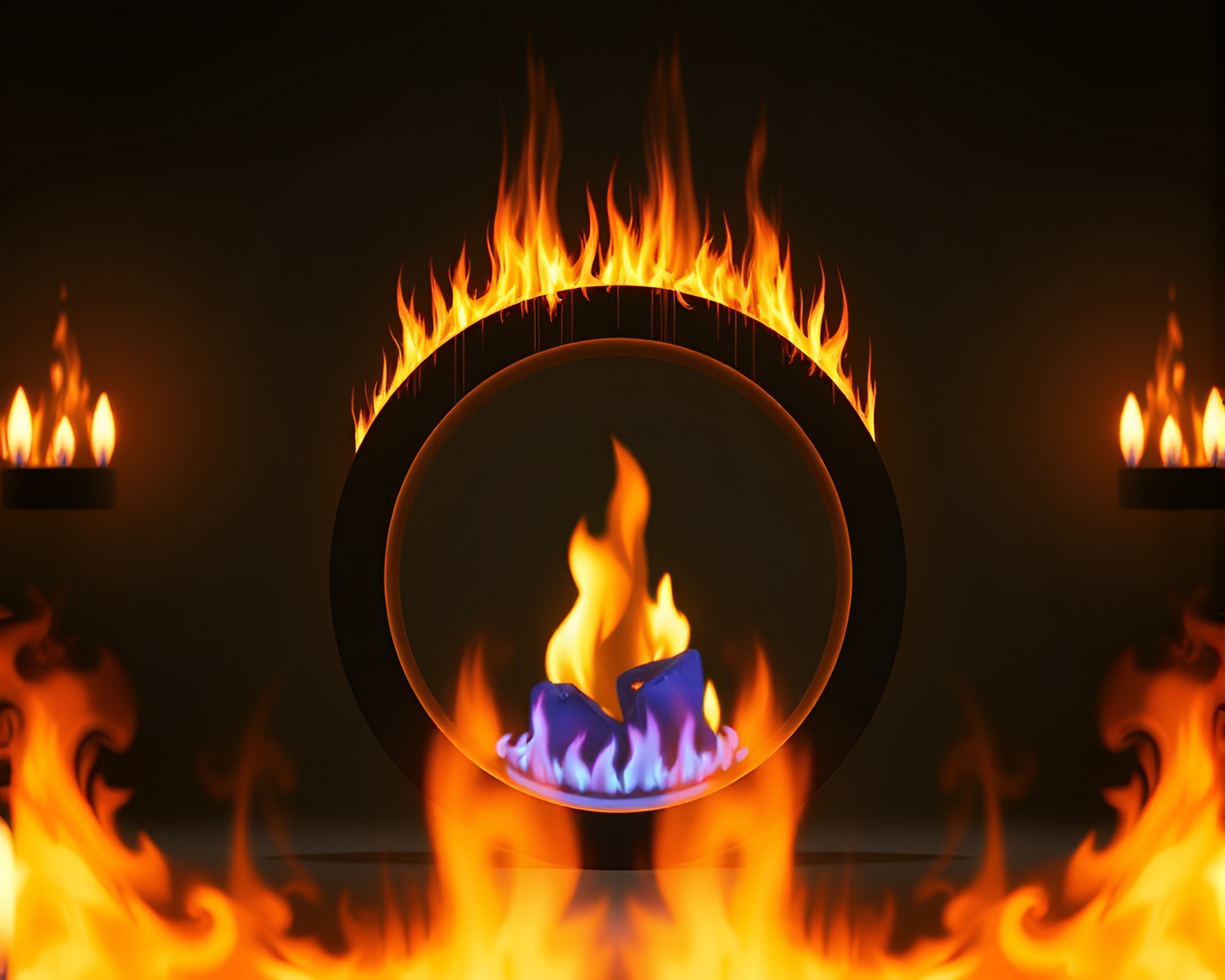 Ethereal Ring Dance by Glitch Firelight – free AI stock image