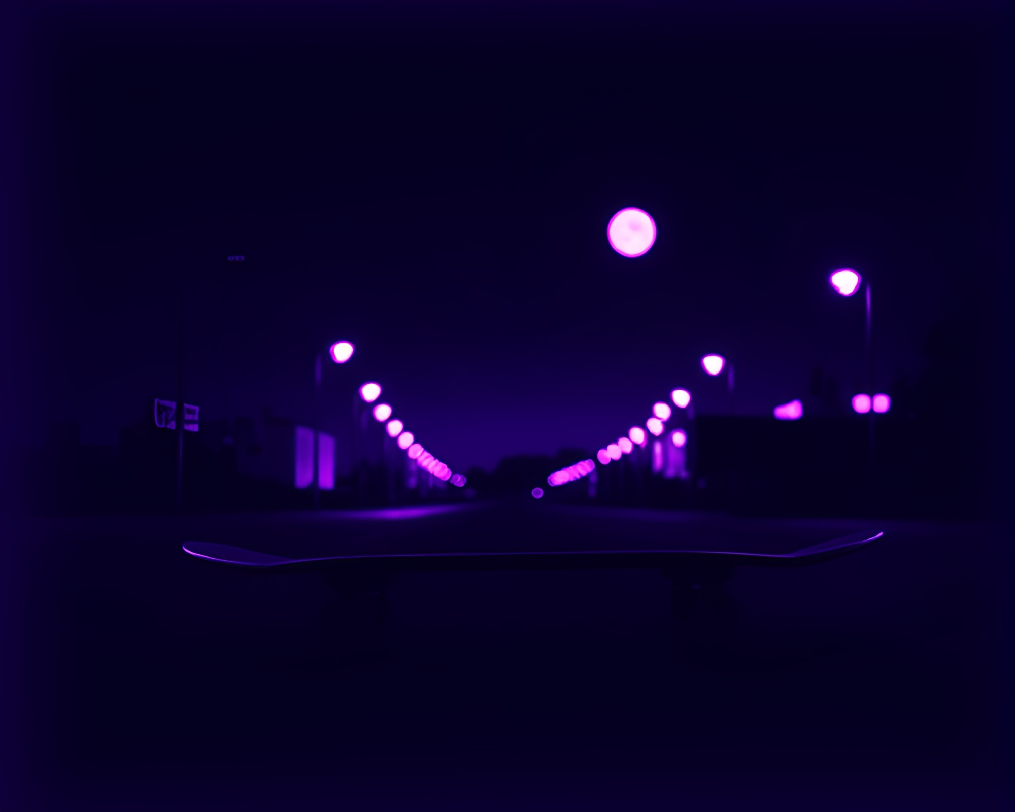 Vector Skateboarder in Twilight Noir – free AI stock image