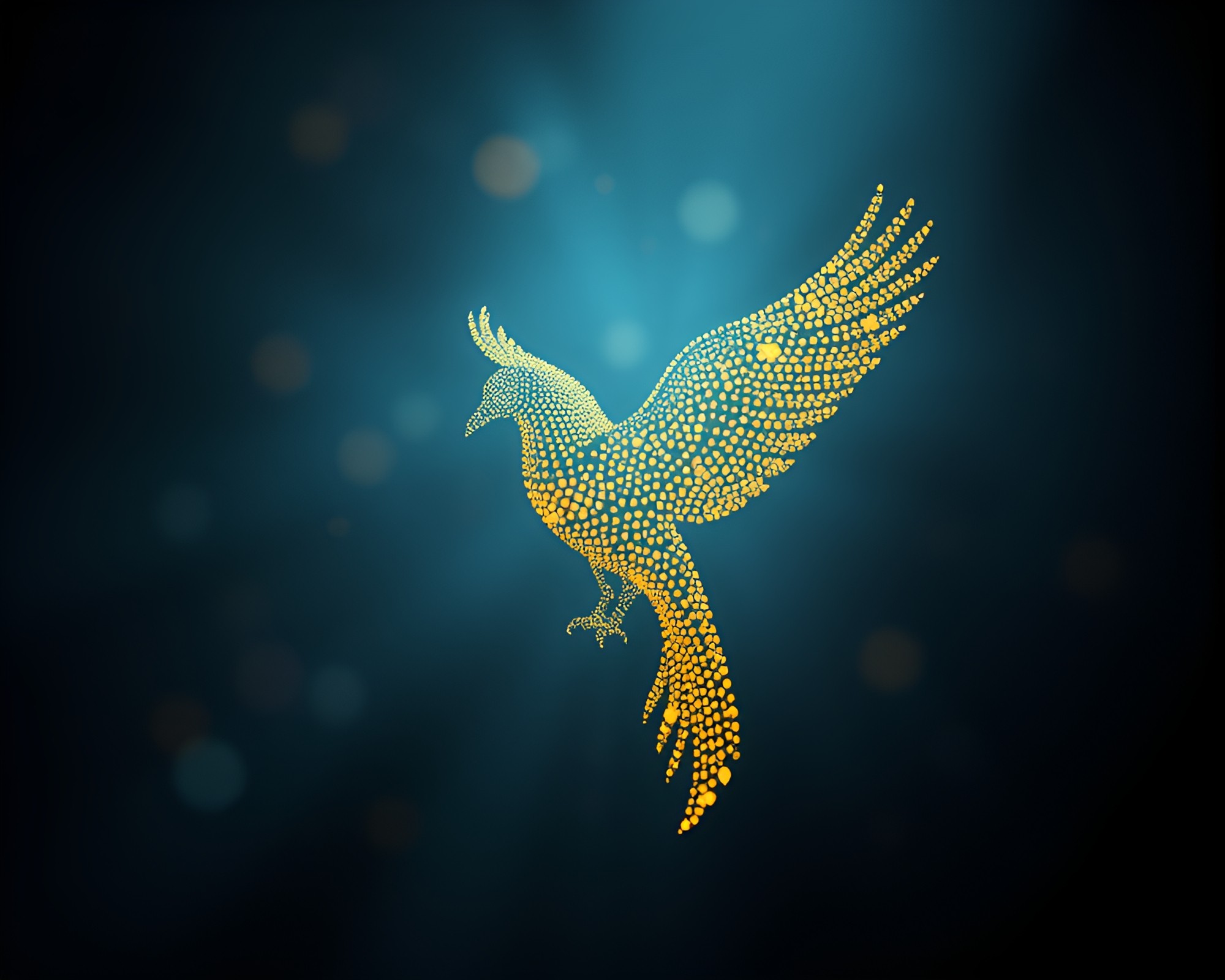 Gryphon in Pointillist Spotlight: Hazy Fantasy Composition – free AI stock image