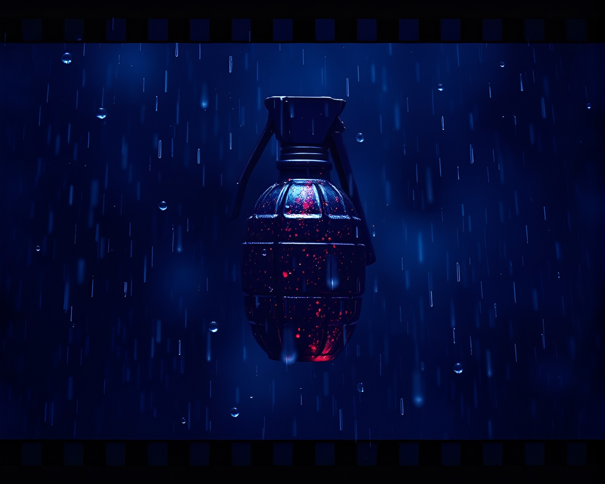 Mystical Rain of Antimatter Grenades – free AI stock image