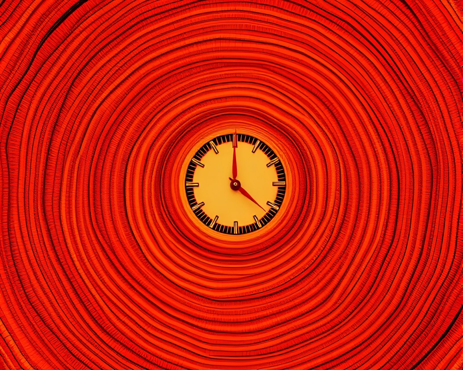 Minimalist design of tree ring pattern in infrared lighting