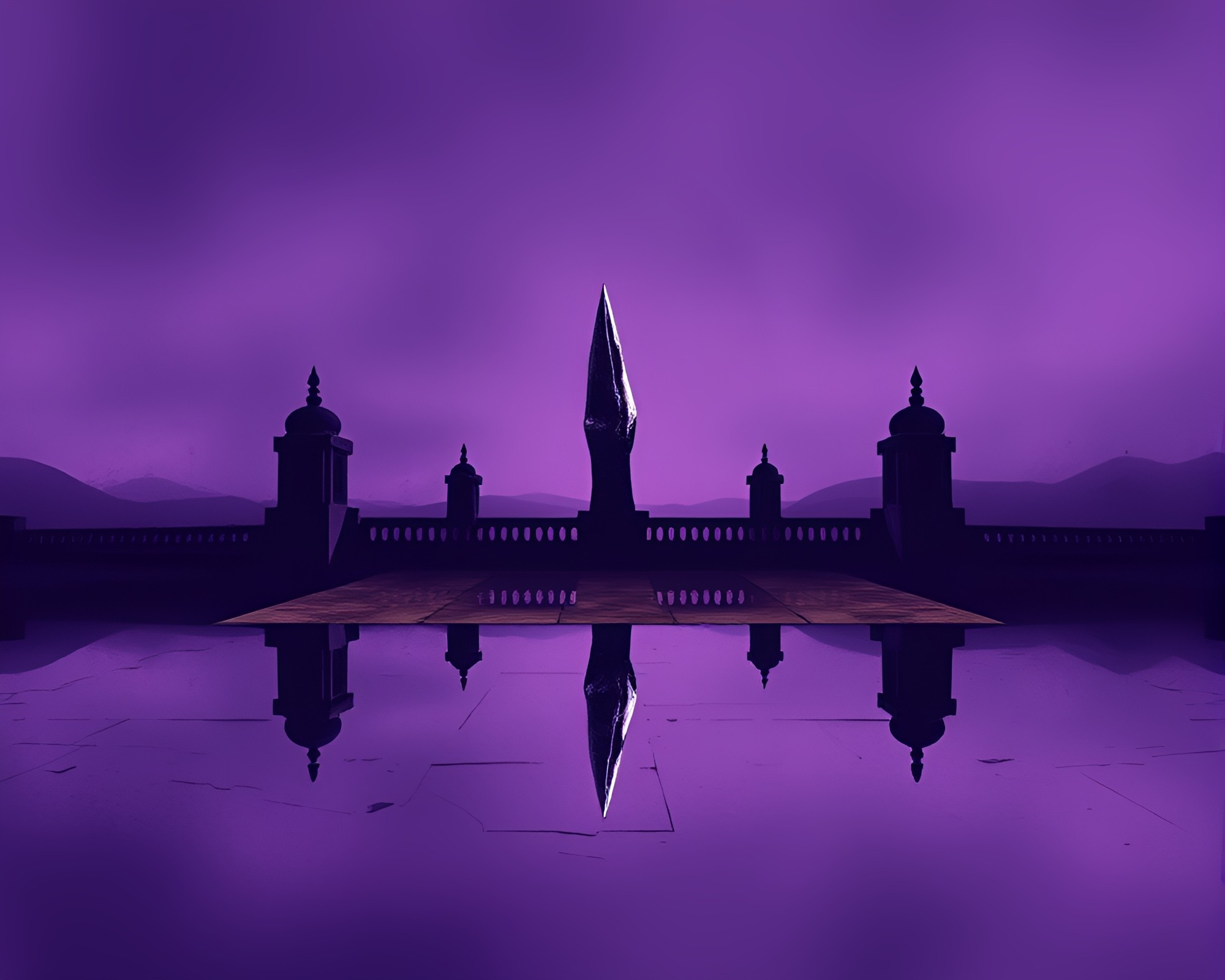 Ancient Scroll Mirror Shard Twilight Reflection Illustration – free AI stock image