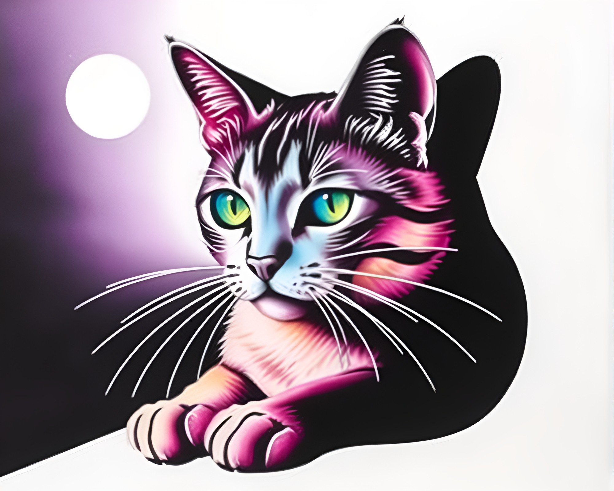 Schrodinger’s Cat Etched in Surreal Paper Cutout – free AI stock image