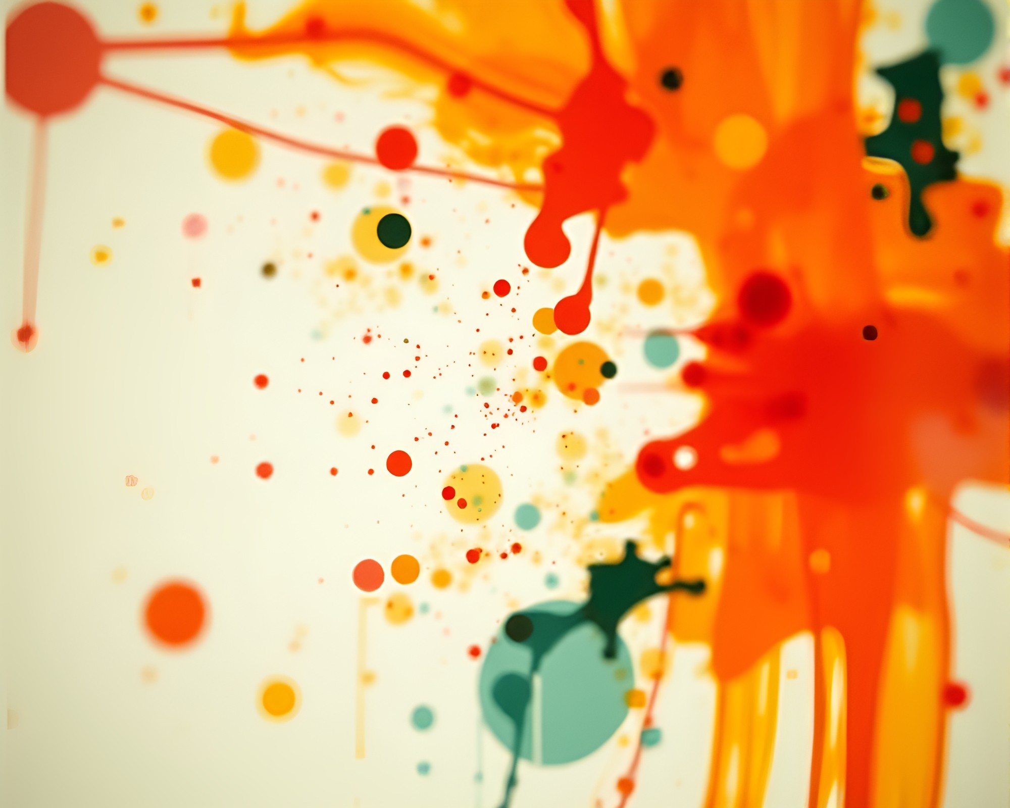 Abstract Expressionism: Split Focus Diopter Color Splash – free AI stock image